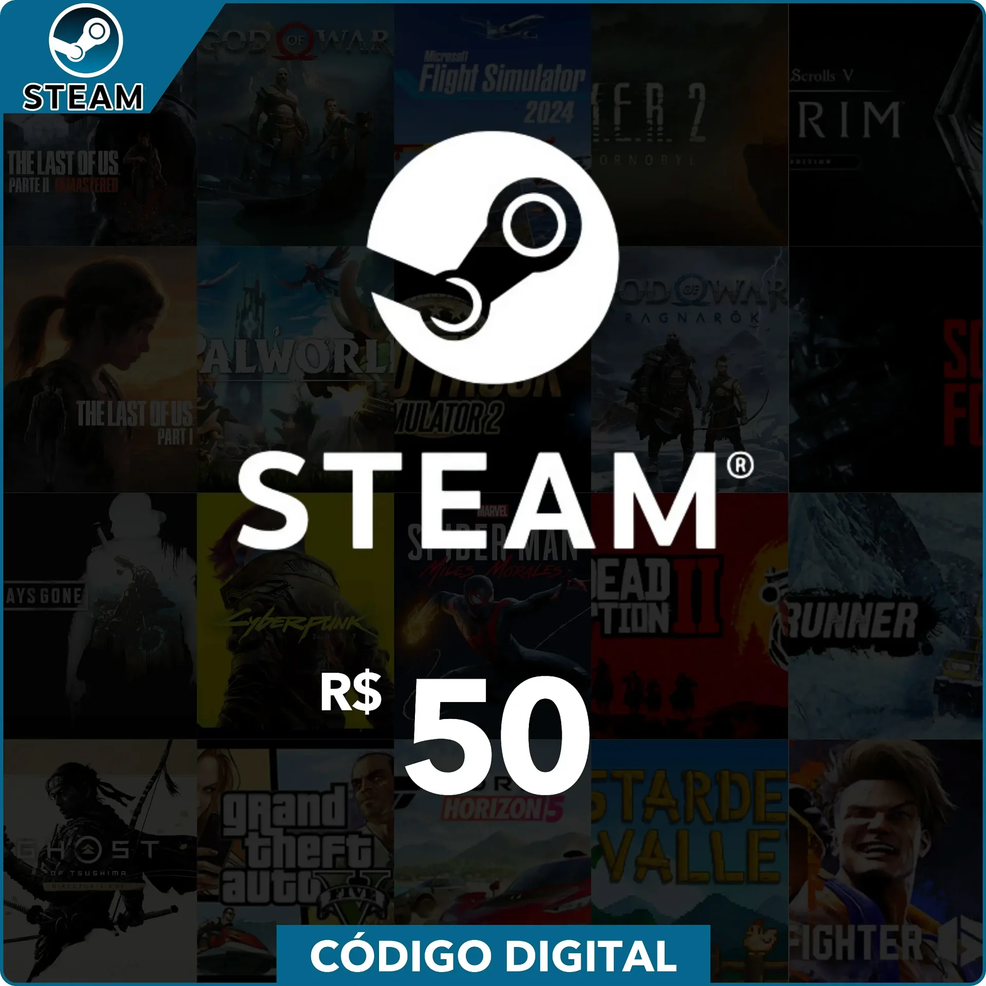 R$ 50 na Steam