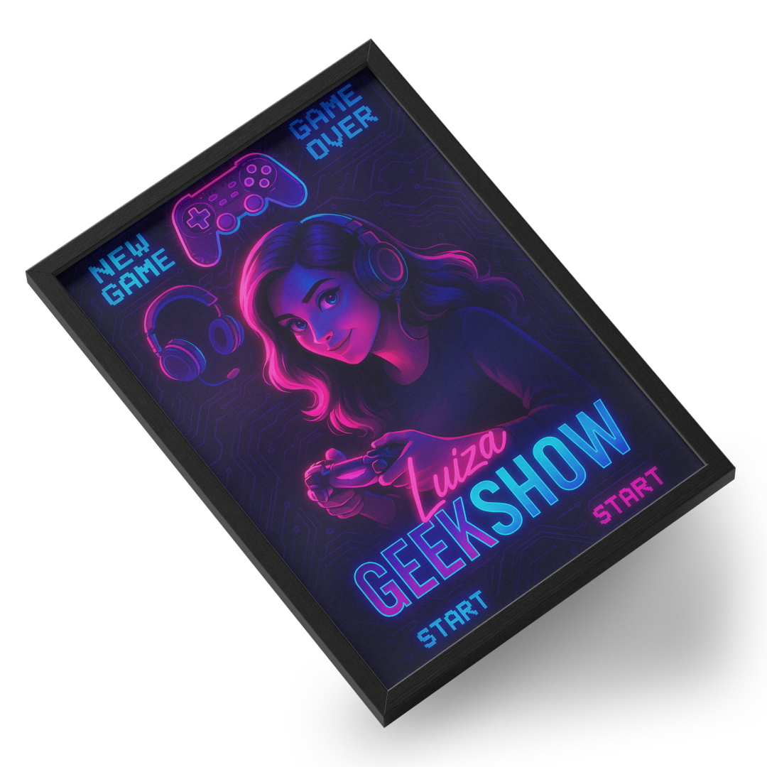 Quadro A3 personalizado de luizageekshow