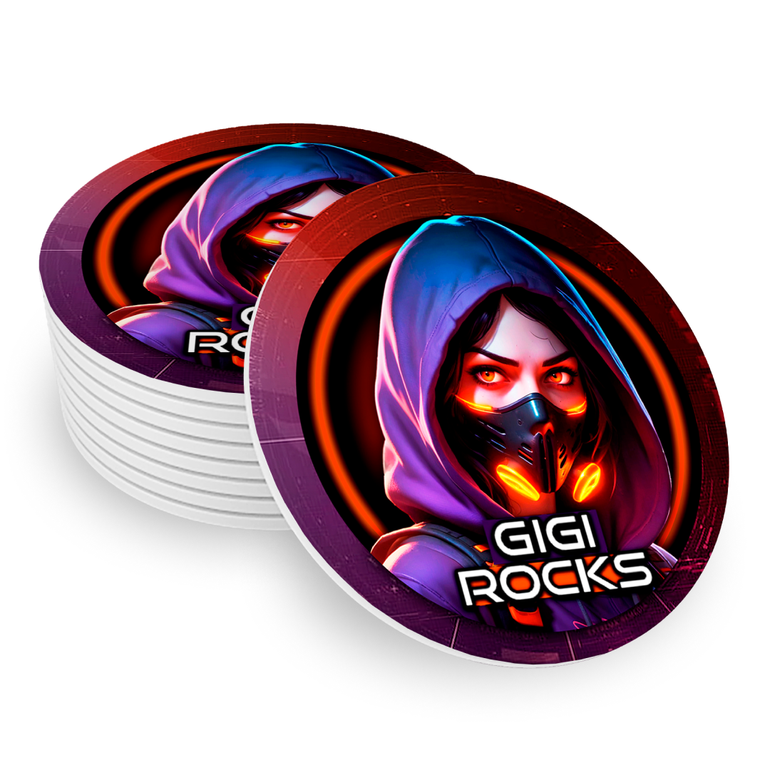 Porta-copos personalizado de Gigi Rocks