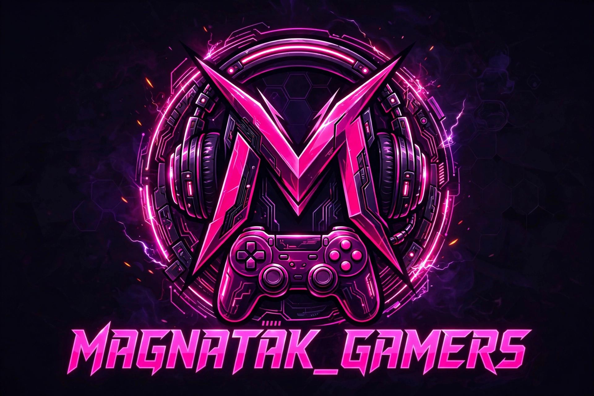 Quadro Logo Magnatak Gamers com Headset e Controle A3 de @Magnatak_Gamers — imagem 1 de 4