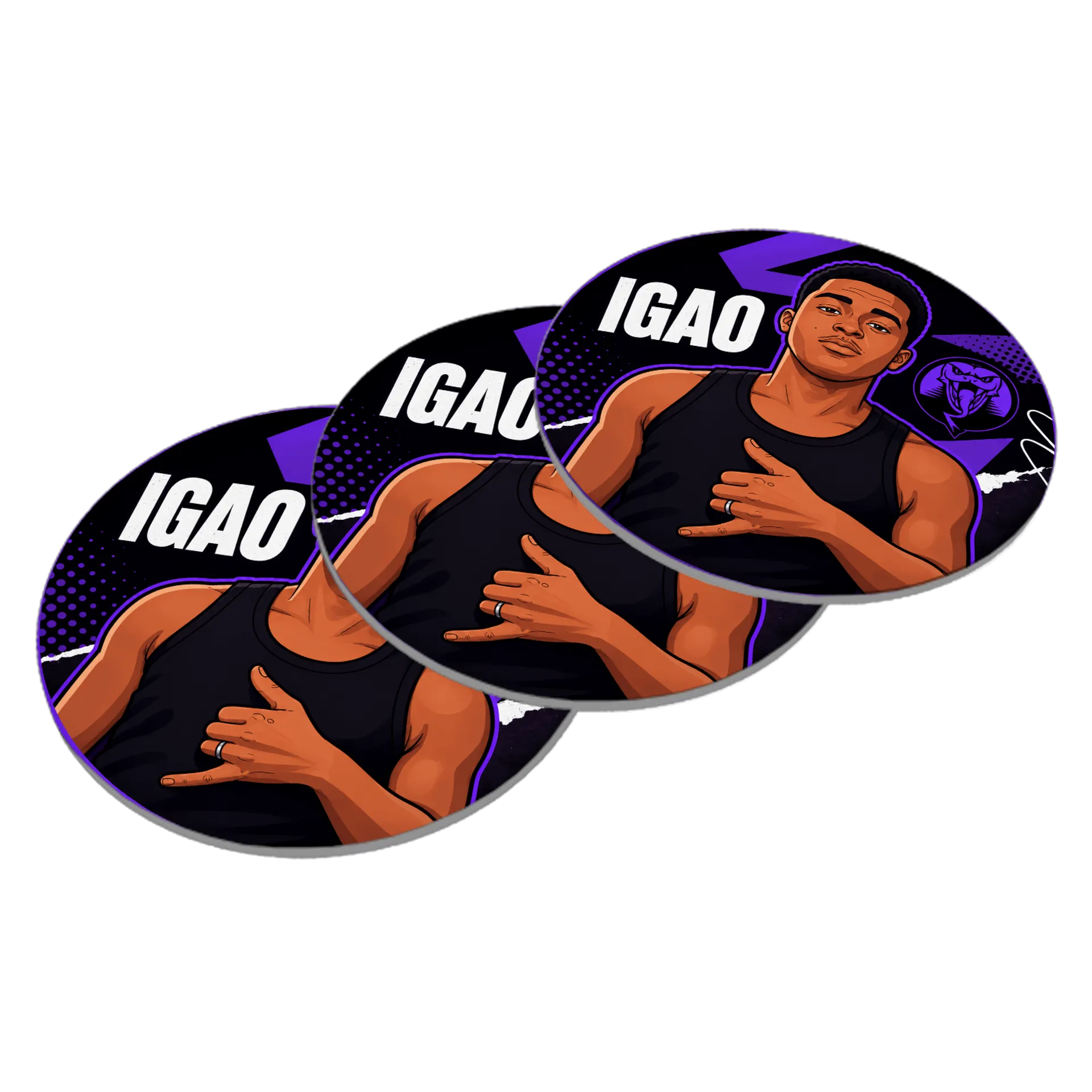 Kit Porta-Copos IGAO Purple Edition | Streetwear &  Col - Imagem 3