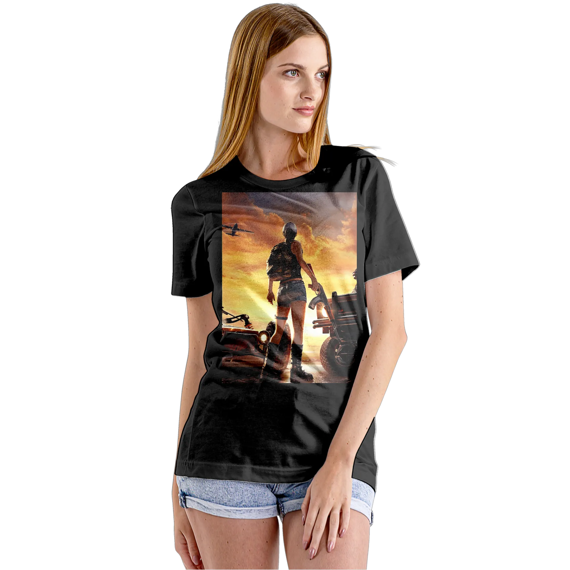 Camiseta Babylook Sobrevivente Armada Pôr do Sol 100% - Imagem 5