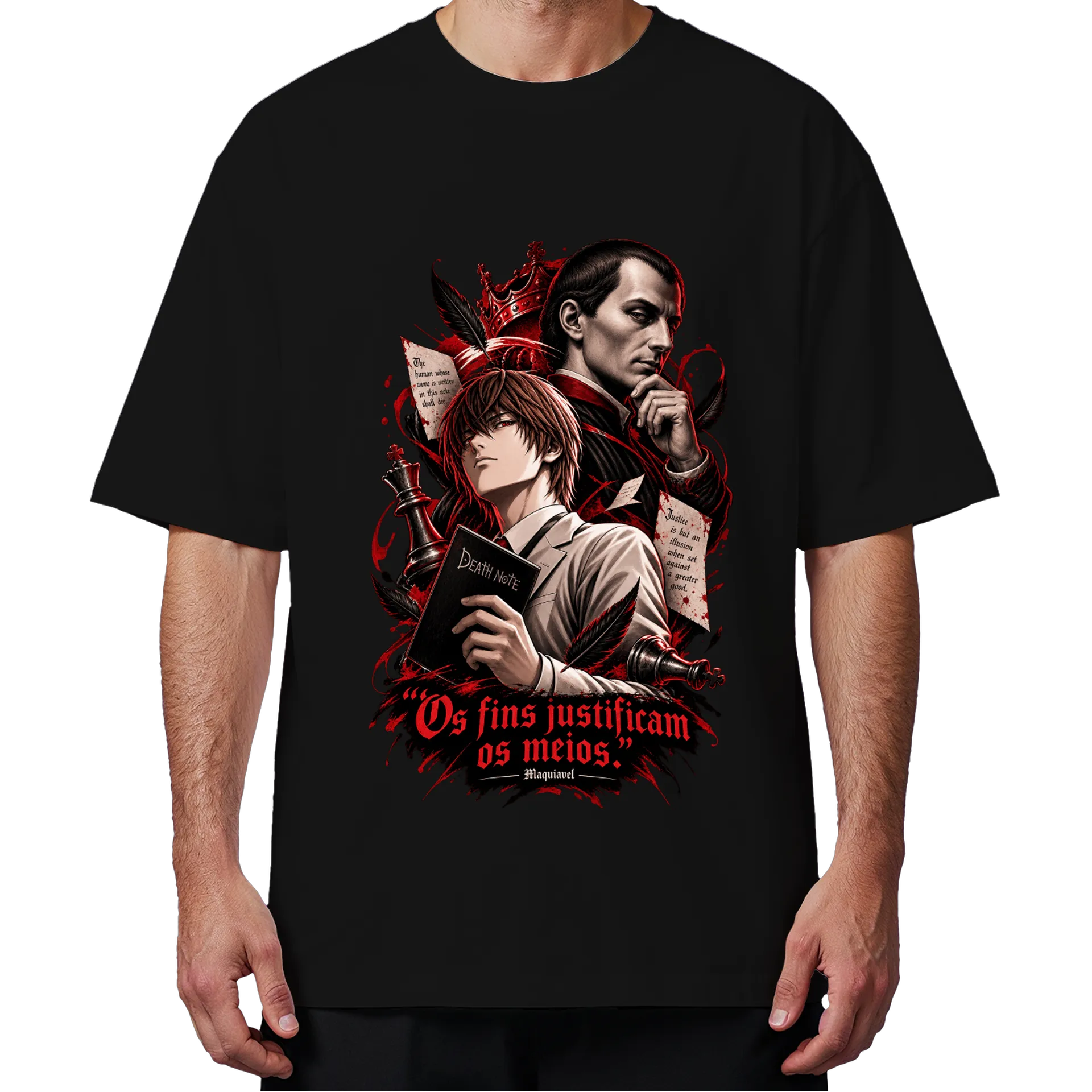 Camiseta Oversized Kira e Maquiavel - Imagem 4