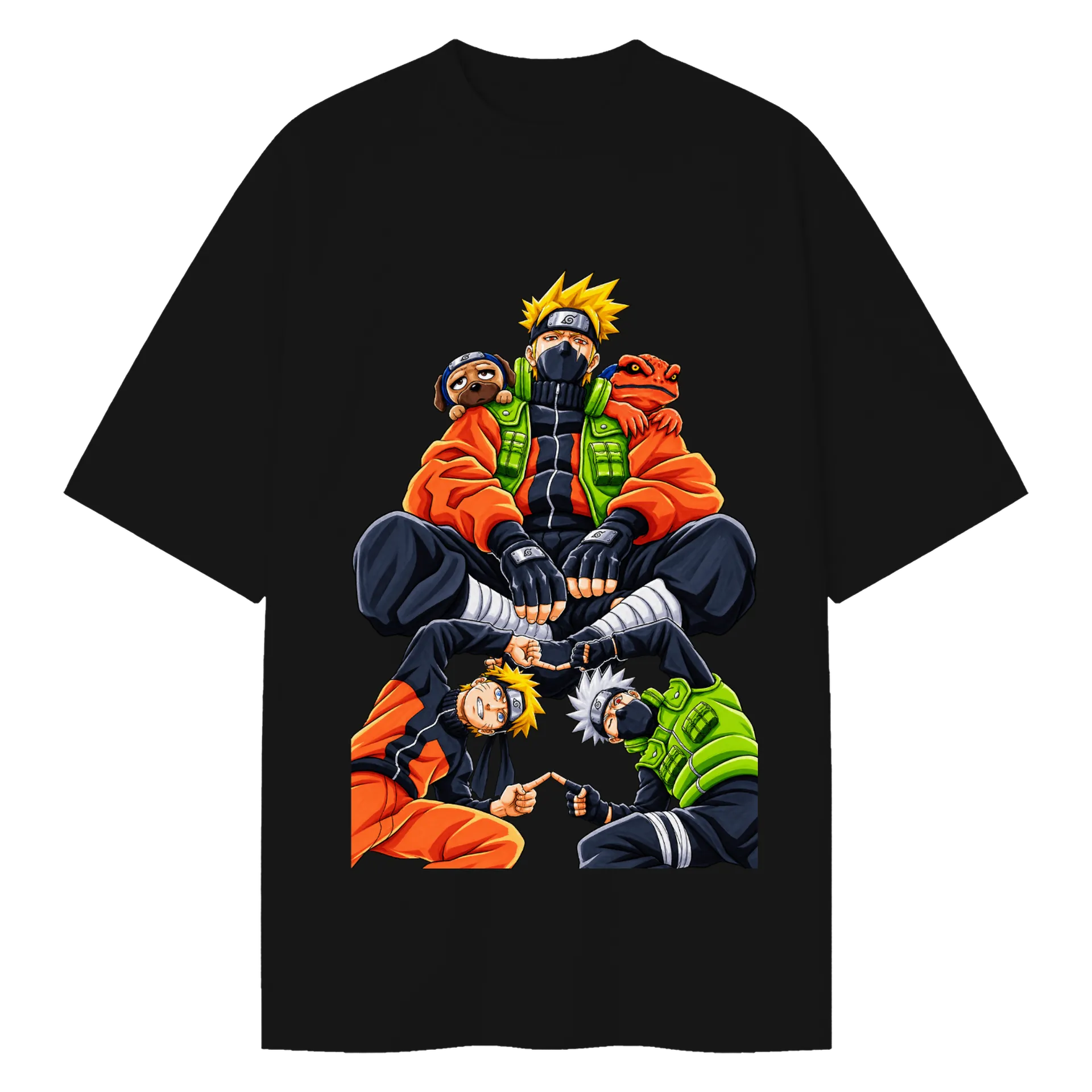 Camiseta Oversized Naruto Estampa Time Shonen 100% - Imagem 1