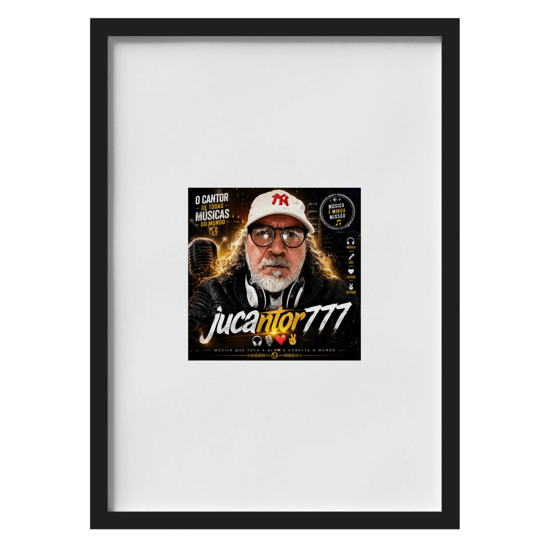 Quadro A3 personalizado Com Vidro de Jucantor777 🎧🎤❤️✌️ — imagem 1 de 3
