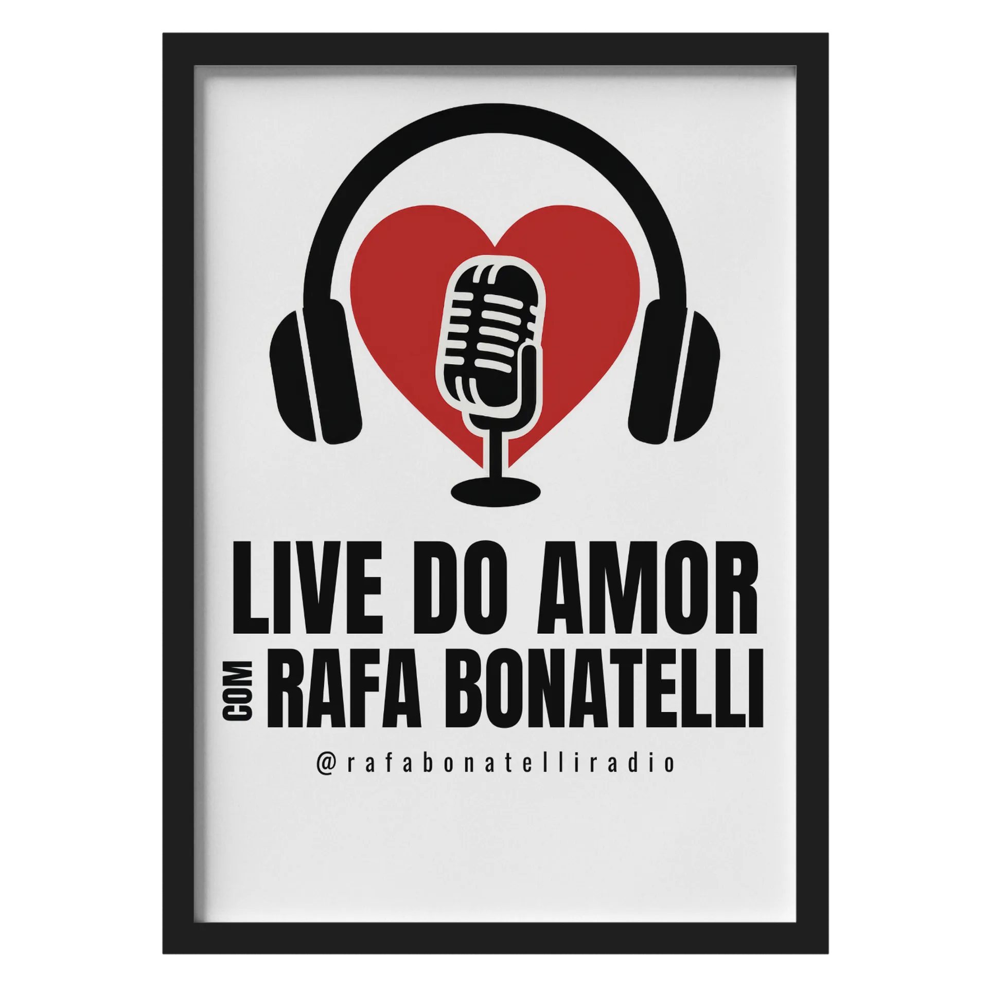 Quadro Live do Amor A3 MDF e Vidro - Imagem 1