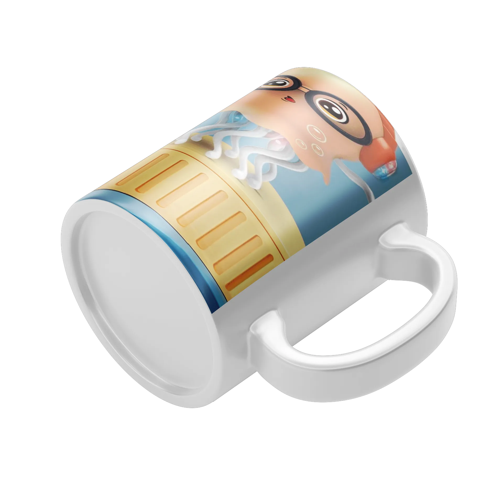 Caneca Porcelana Água-Viva de Óculos em Estilo Cartoon 325ml de STYLLUS  — imagem 4 de 4