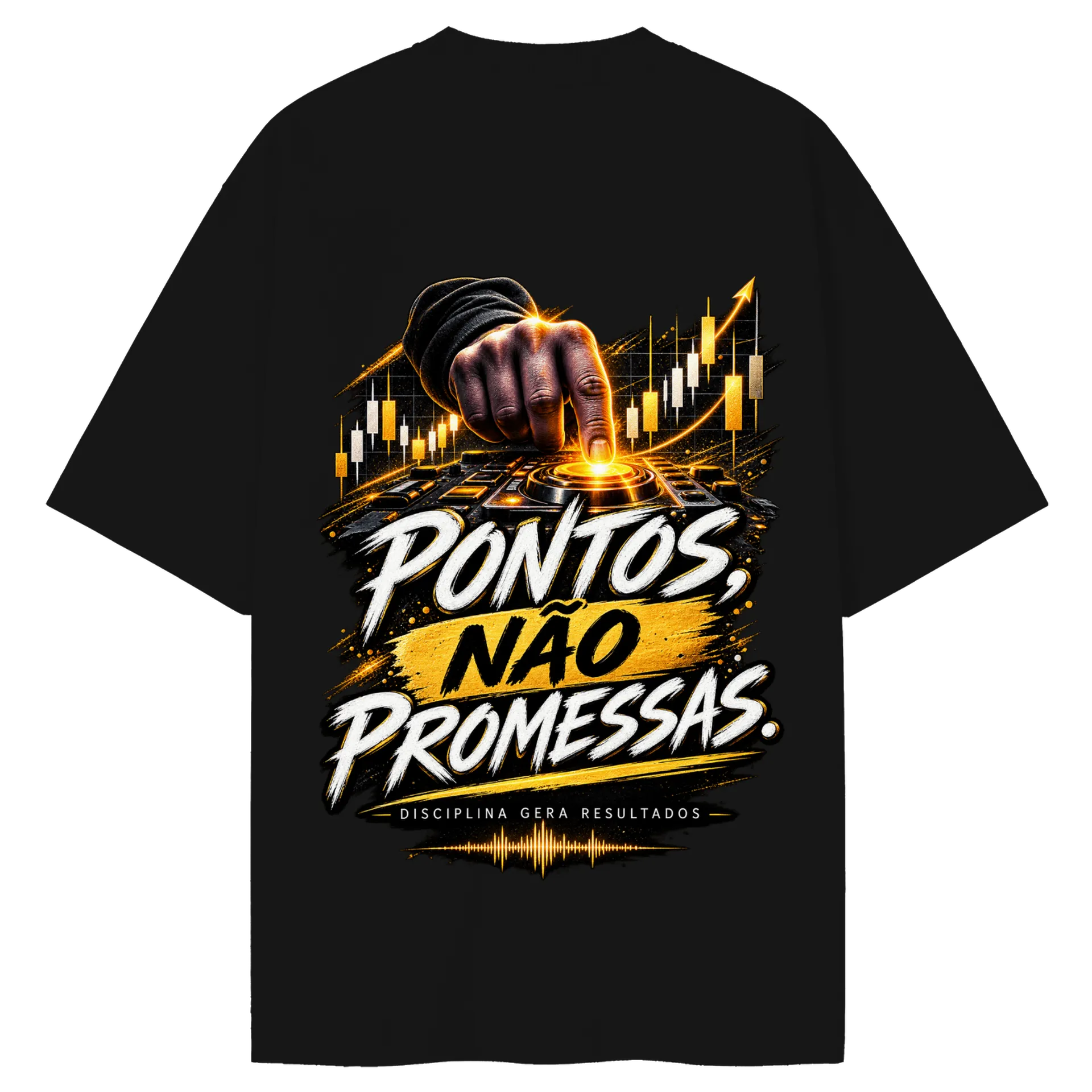 Camiseta Oversized Pontos, Não Promessas Preto - Imagem 2