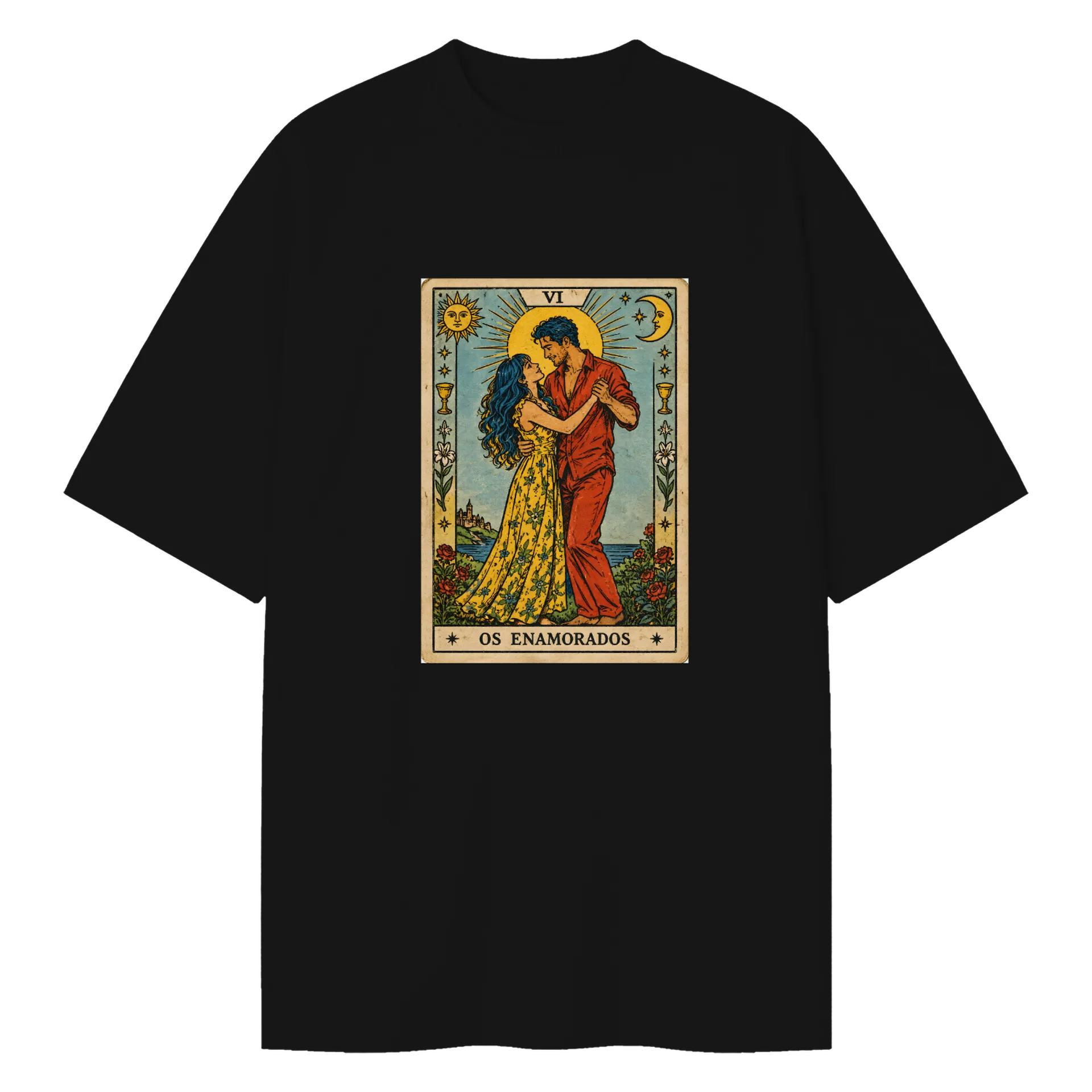 Camiseta Oversized Os Enamorados 100% Algodão - Imagem 1