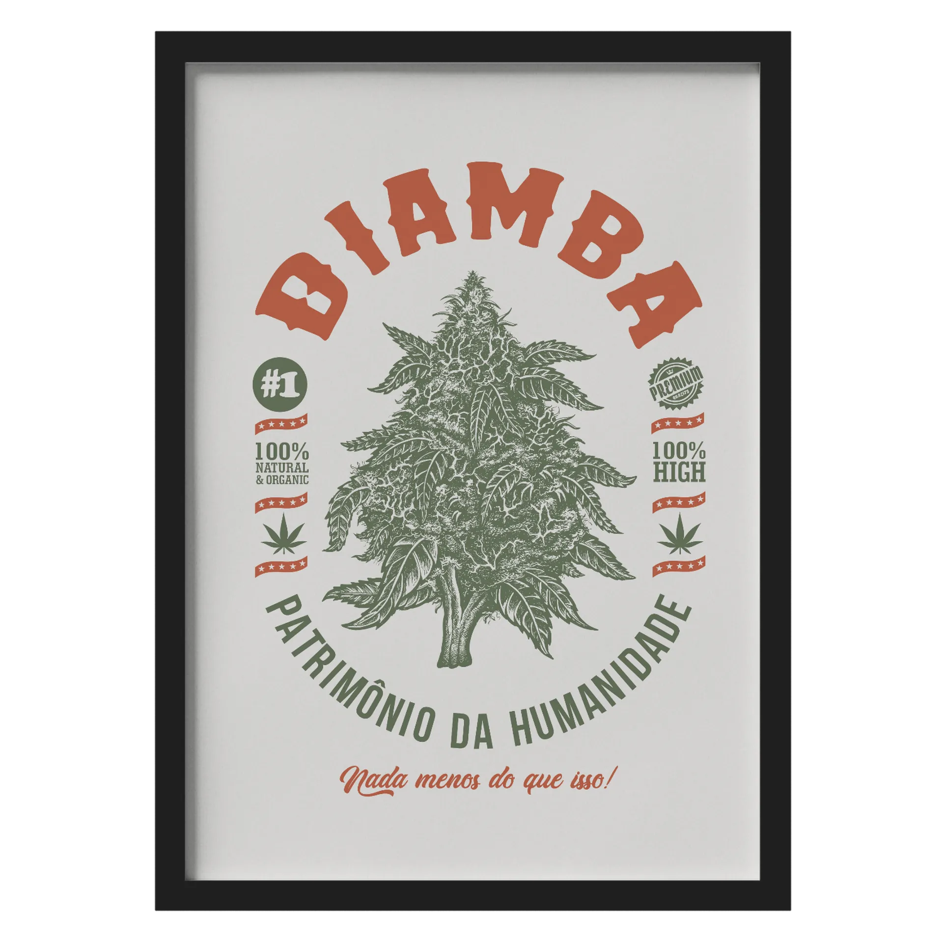 Quadro Diamba Patrimônio da Humanidade A3 MDF e Vidro - Imagem 1