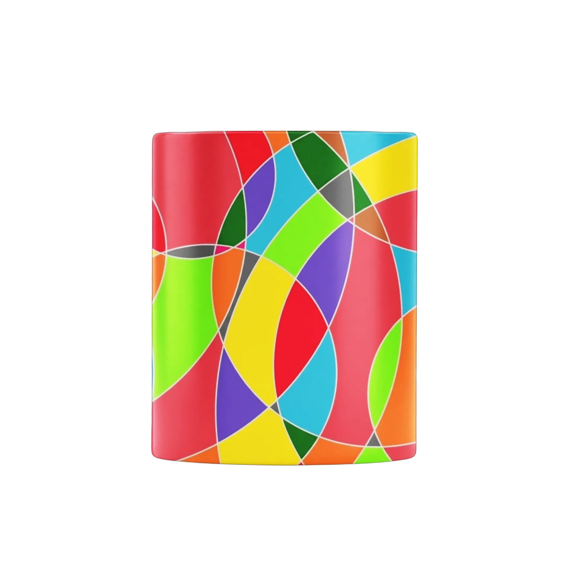 Caneca Porcelana Abstrata Colorida 325ml de Xenovoid Studio 👽 — imagem 2 de 4