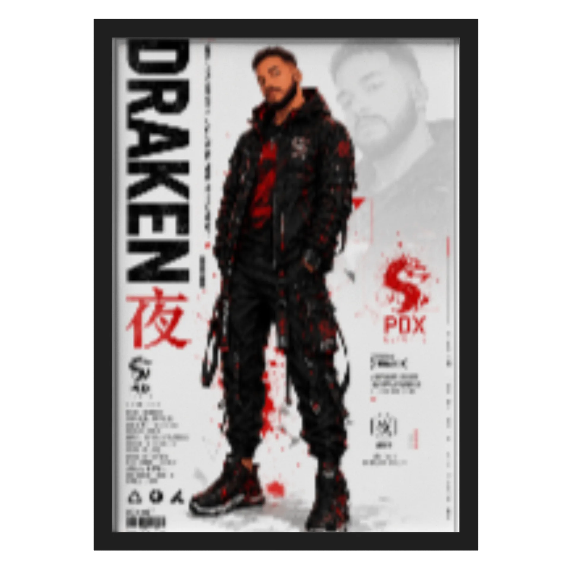 Quadro A3 personalizado de Draken BR