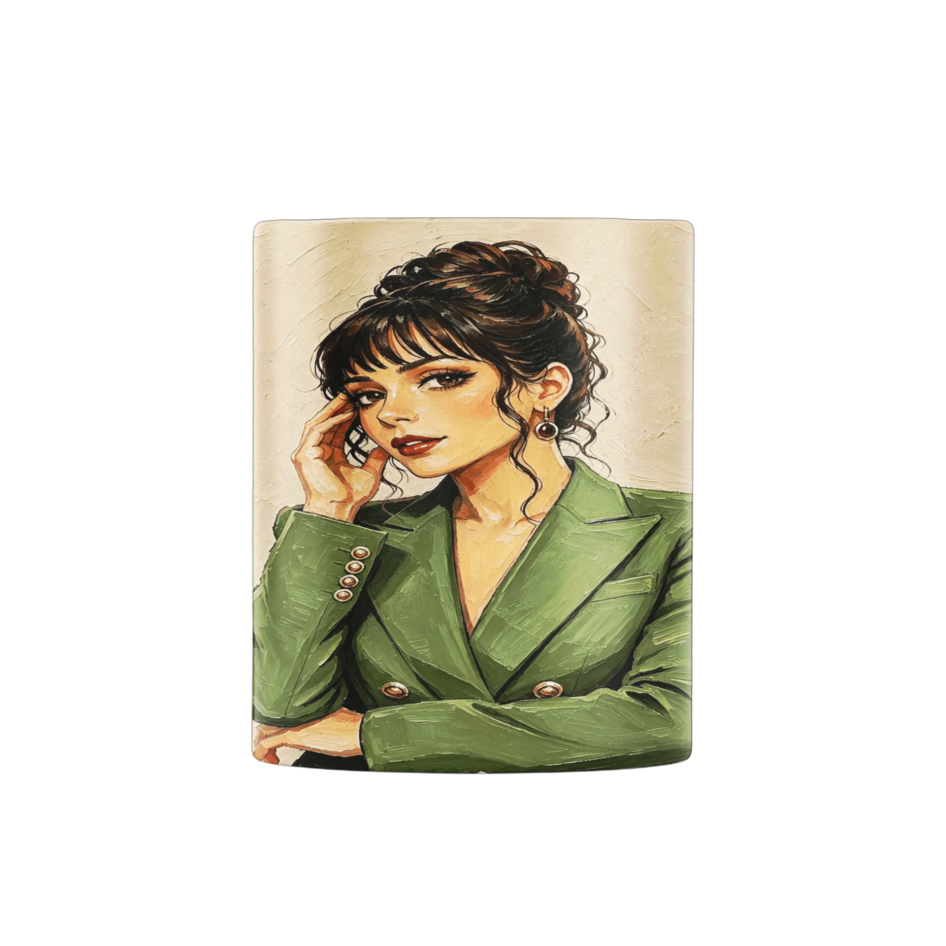 Caneca Ilustração Mulher Elegante 325ml - Imagem 3