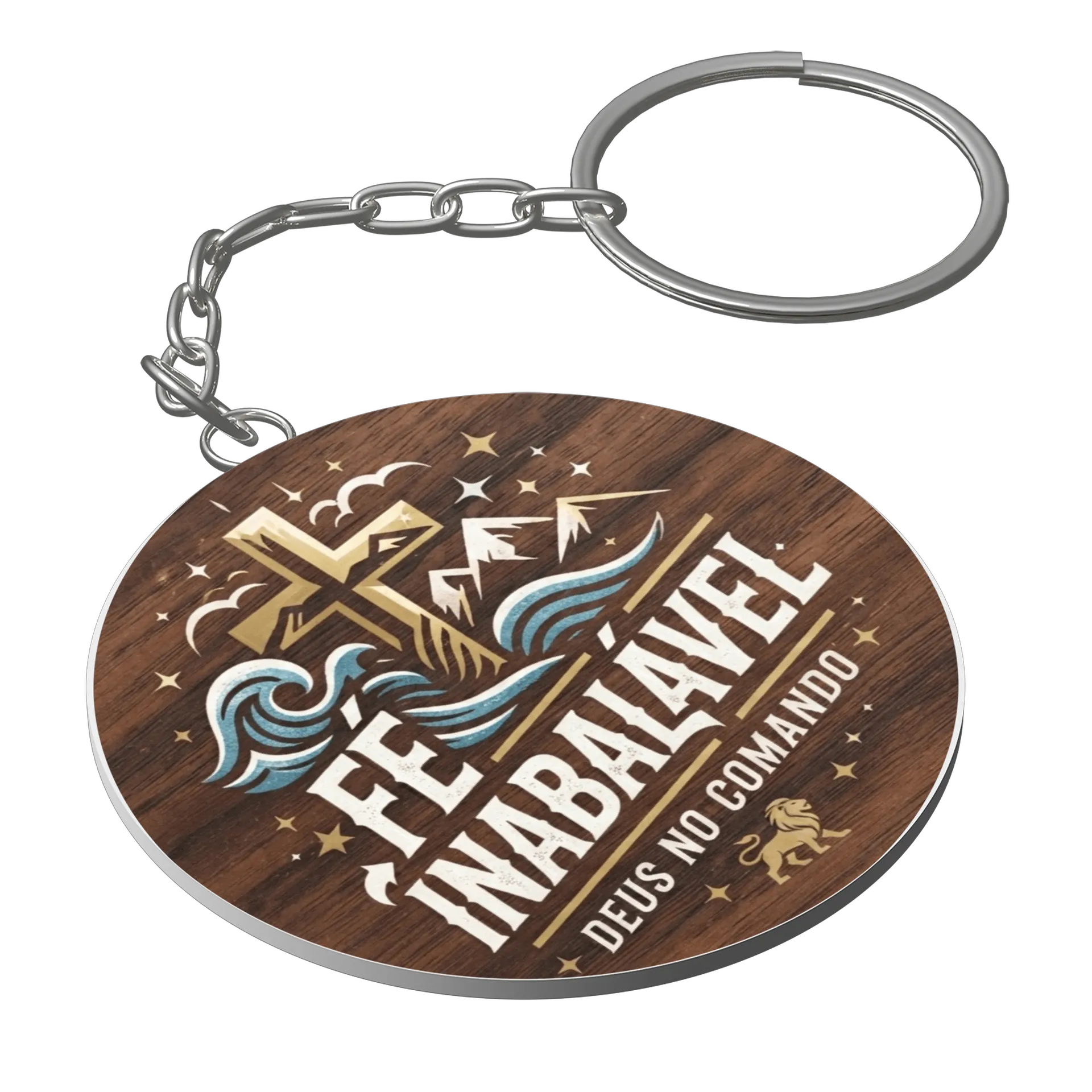 Chaveiro personalizado Fé inabalável - Imagem 1