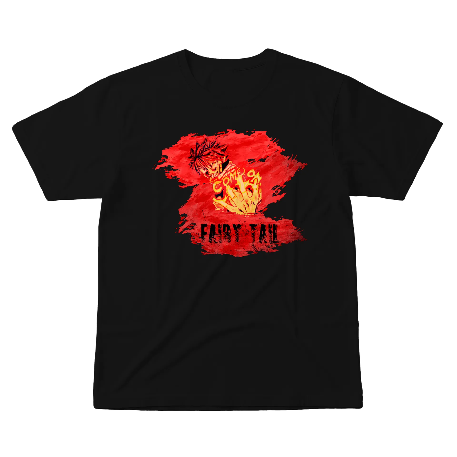 Camiseta Fairy Tail Estampa Vermelha 100% Algodão - Imagem 1