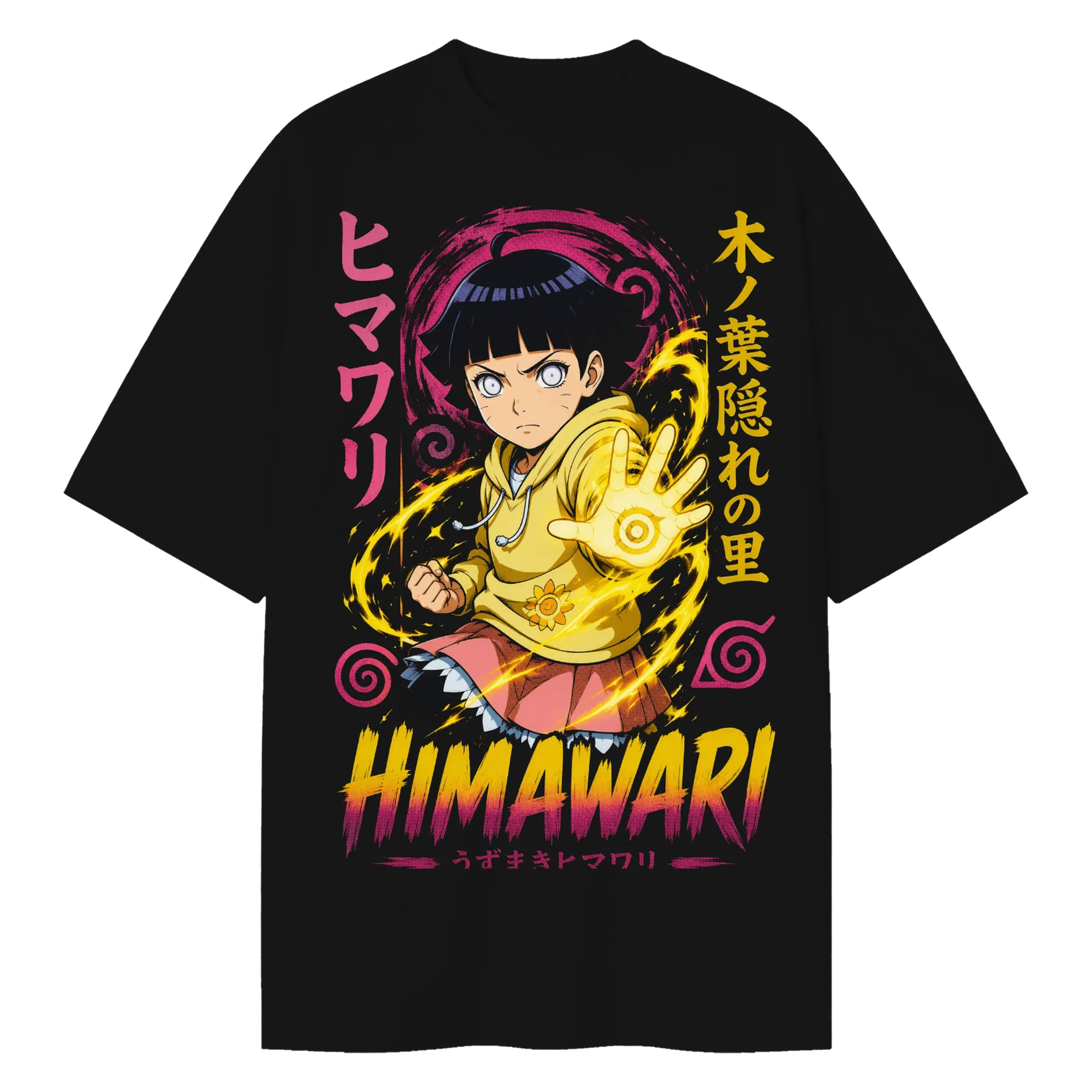 Camiseta Oversized Himawari Anime Naruto Premium - Imagem 1