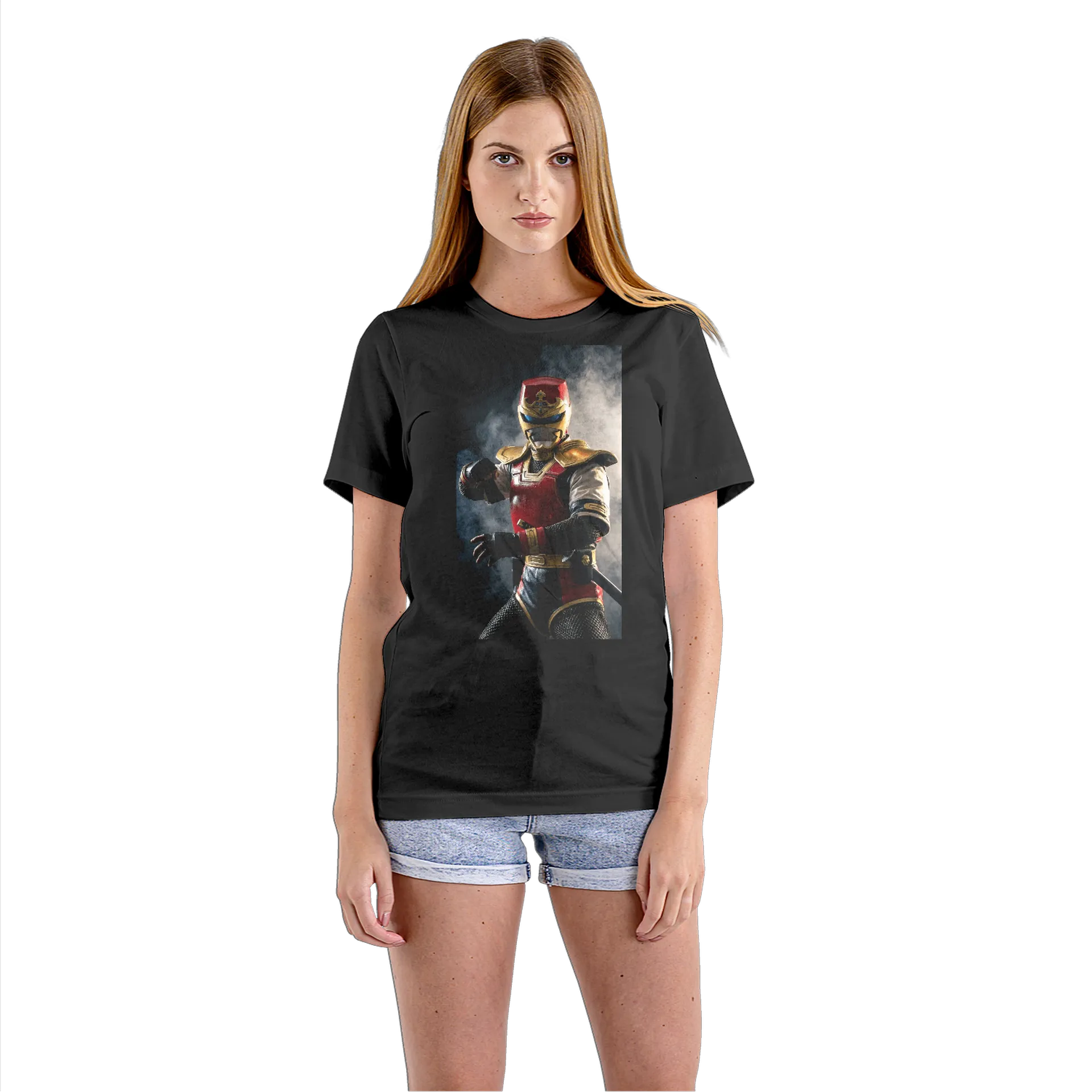 Camiseta Babylook Guerreiro de Capacete Vermelho 100% - Imagem 3