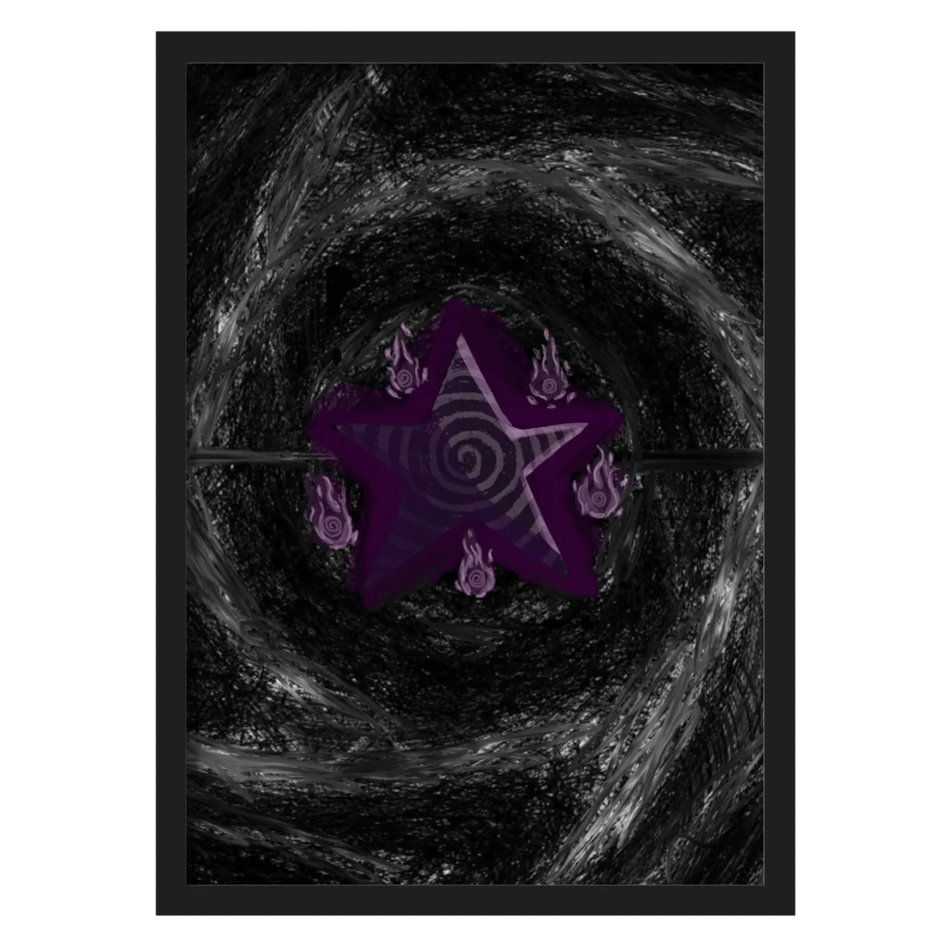 Quadro emoldurado da starvoid de Breno