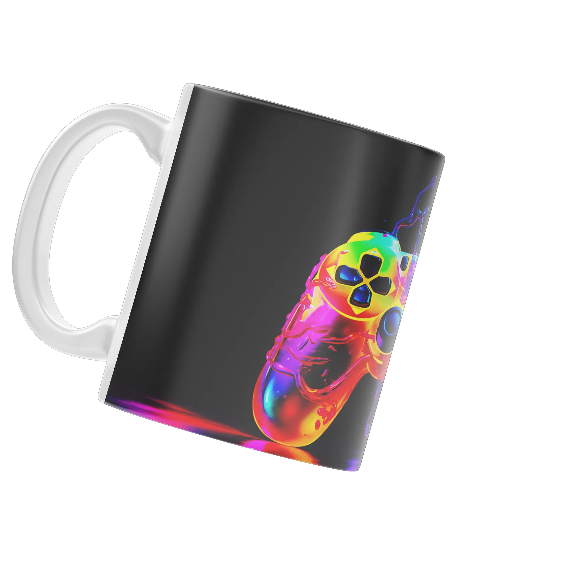 Caneca Porcelana Jogos Neon Controle 325ml de WillianBruchksGamer  — imagem 3 de 4