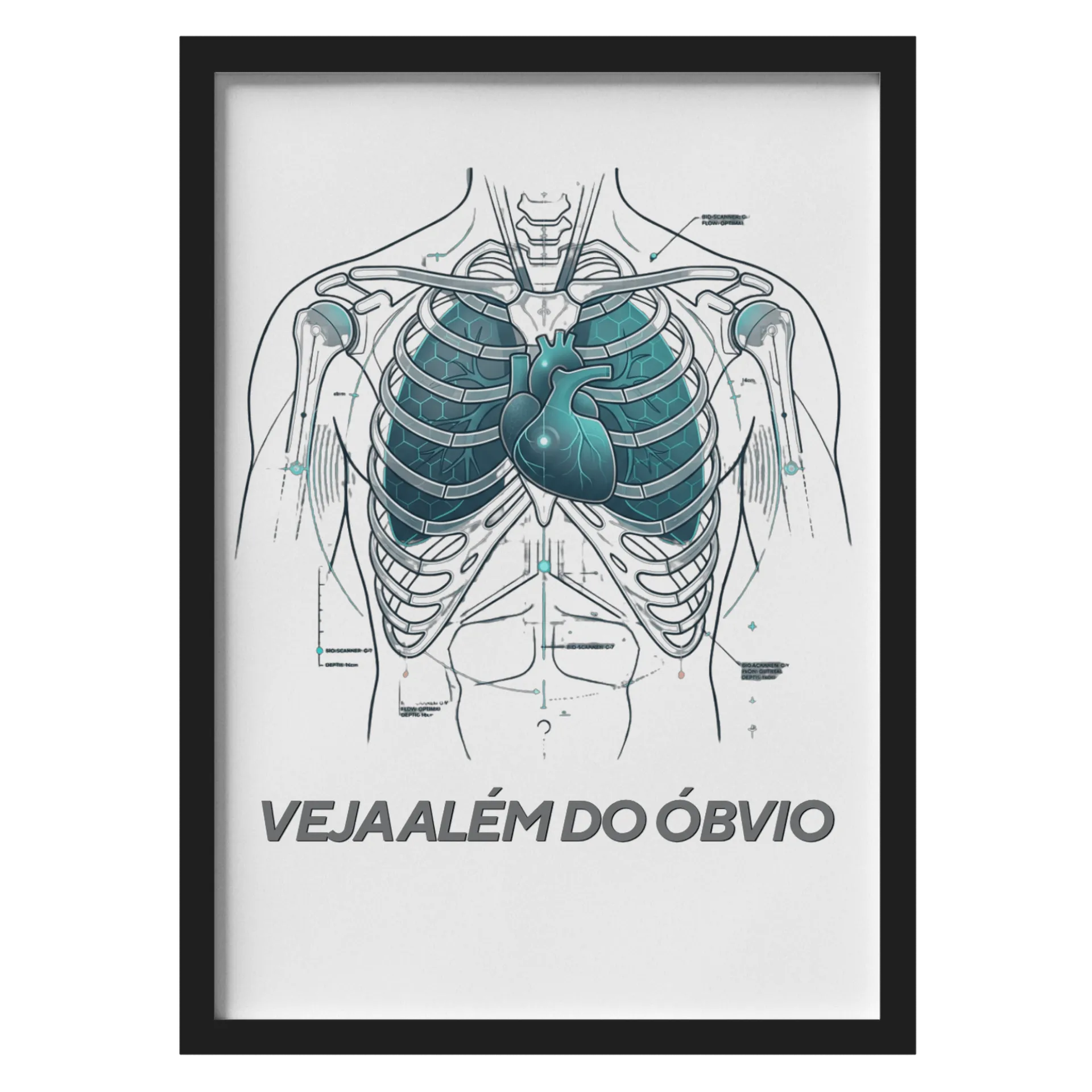 Quadro Além do Óbvio A3 MDF e Vidro - Imagem 1