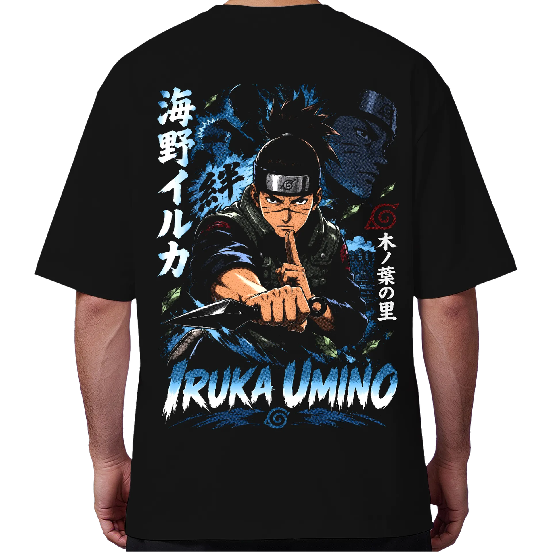 Camiseta Oversized Iruka Umino Anime Naruto Premium - Imagem 6