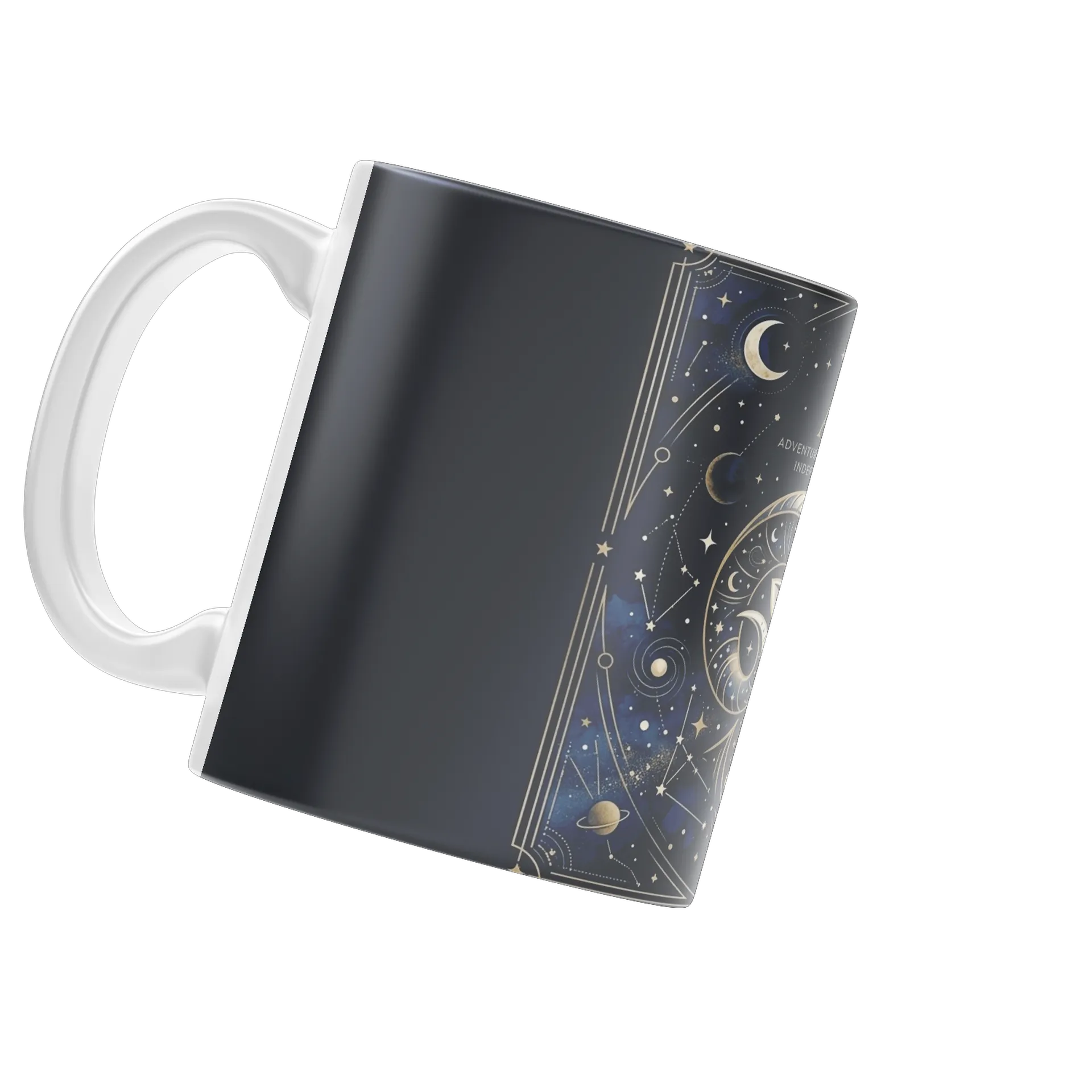 Caneca Aries Astrológico Azul e Dourado 325ml - Imagem 3