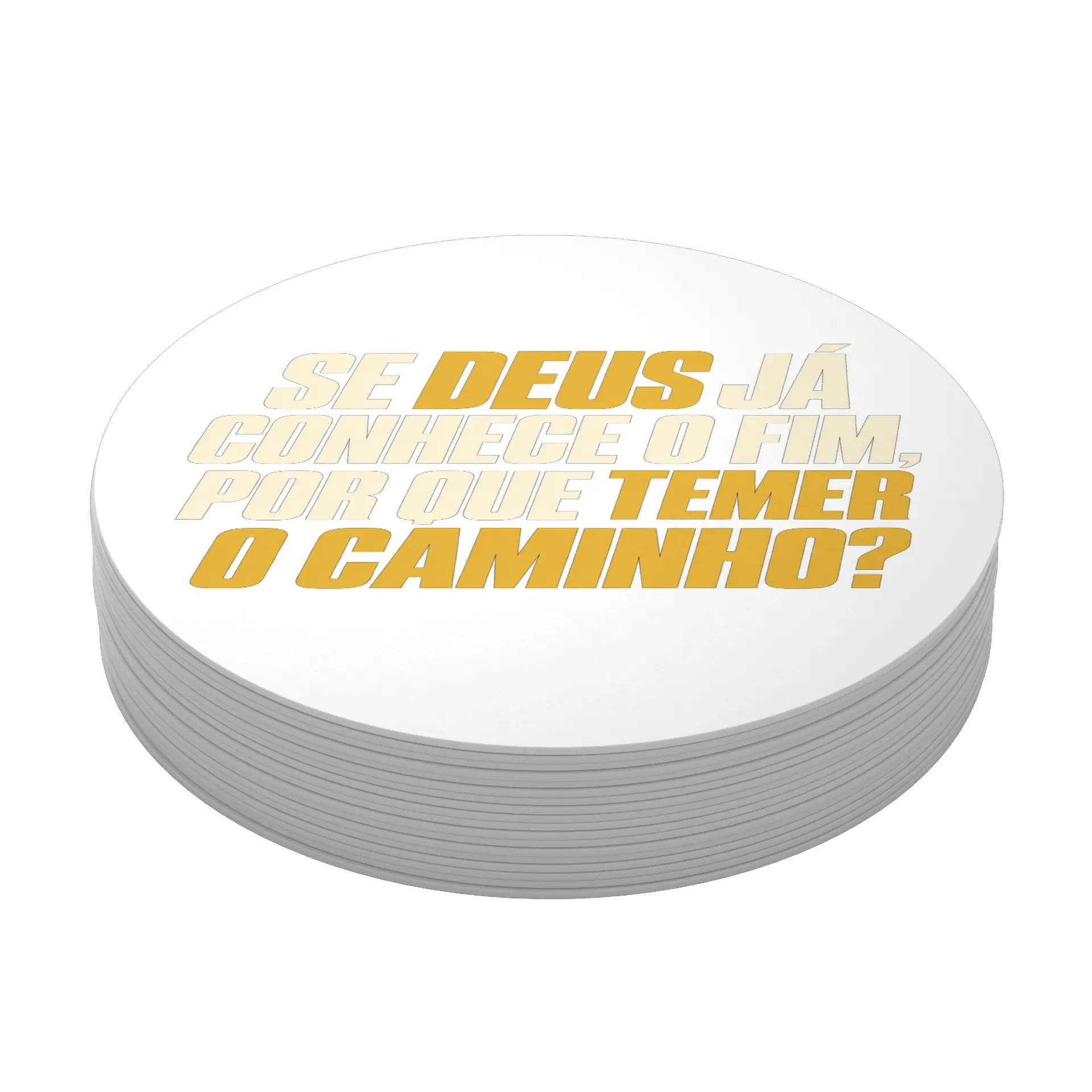 Porta-copo Tipográfico Frase O Caminho MDF de Pedro Assis — imagem 3 de 3