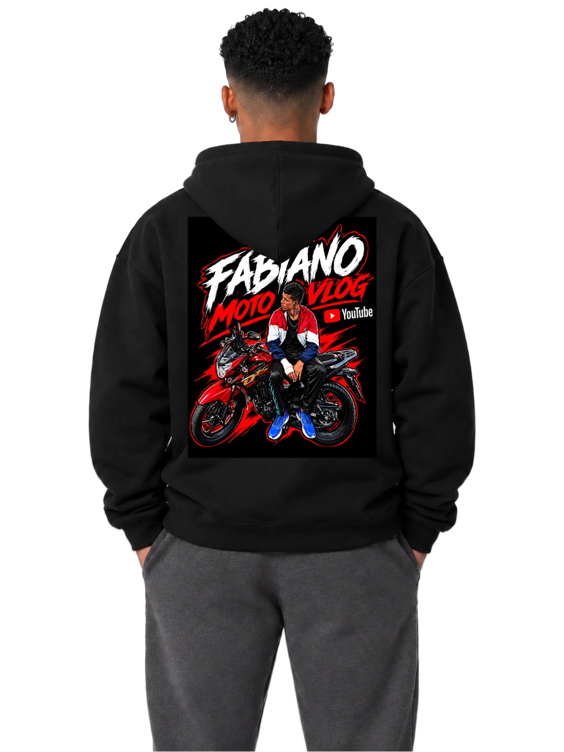 Blusa de moletom personalizada de fabianomotovlog — imagem 4 de 6