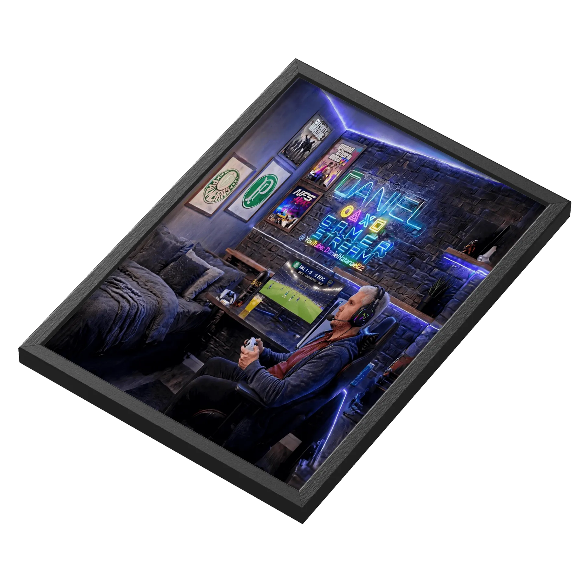 Quadro Gamer personalizado Com Vidro de DanielGamer — imagem 3 de 3