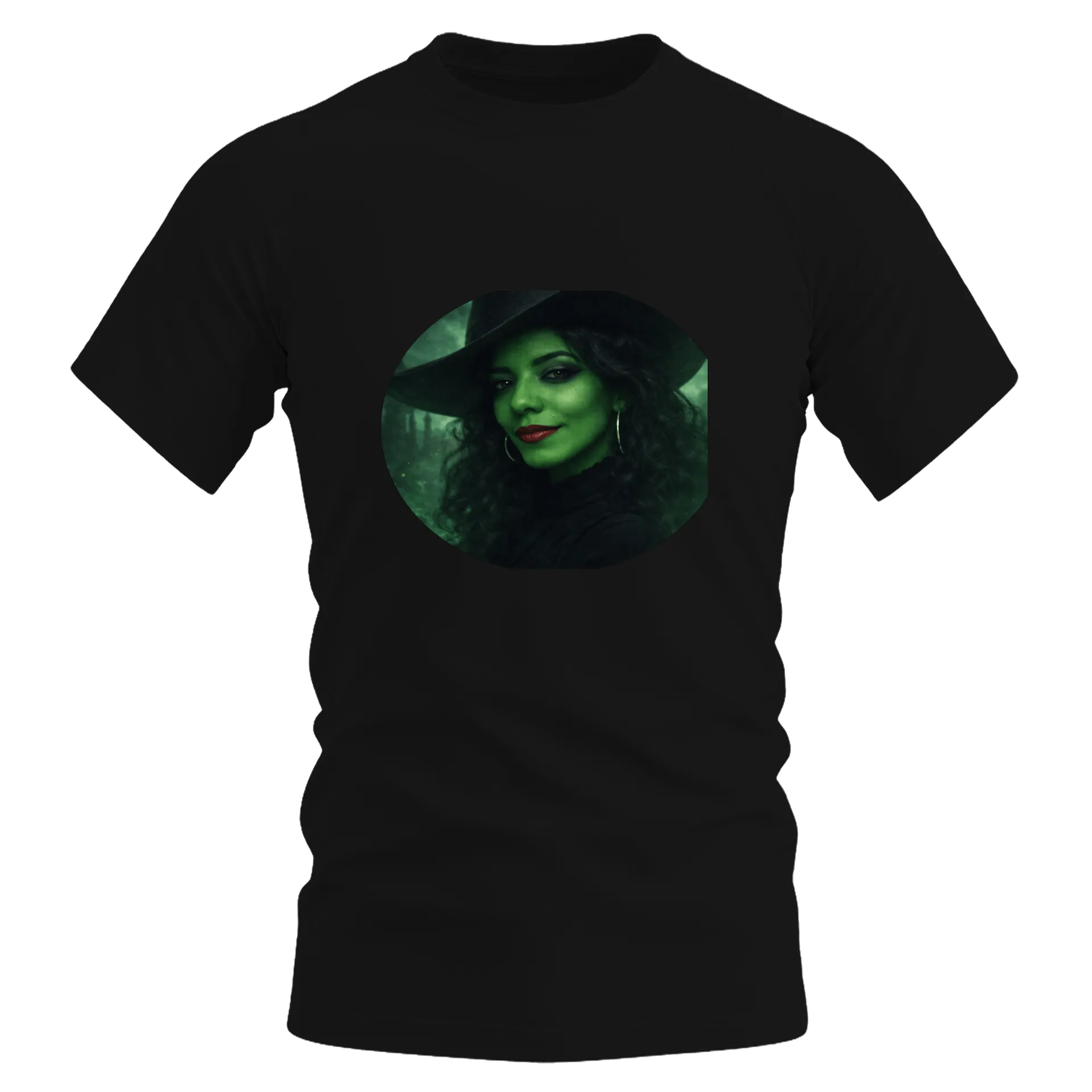 Camiseta Dry Fit Bruxa Verde 100% Polyester - Imagem 1