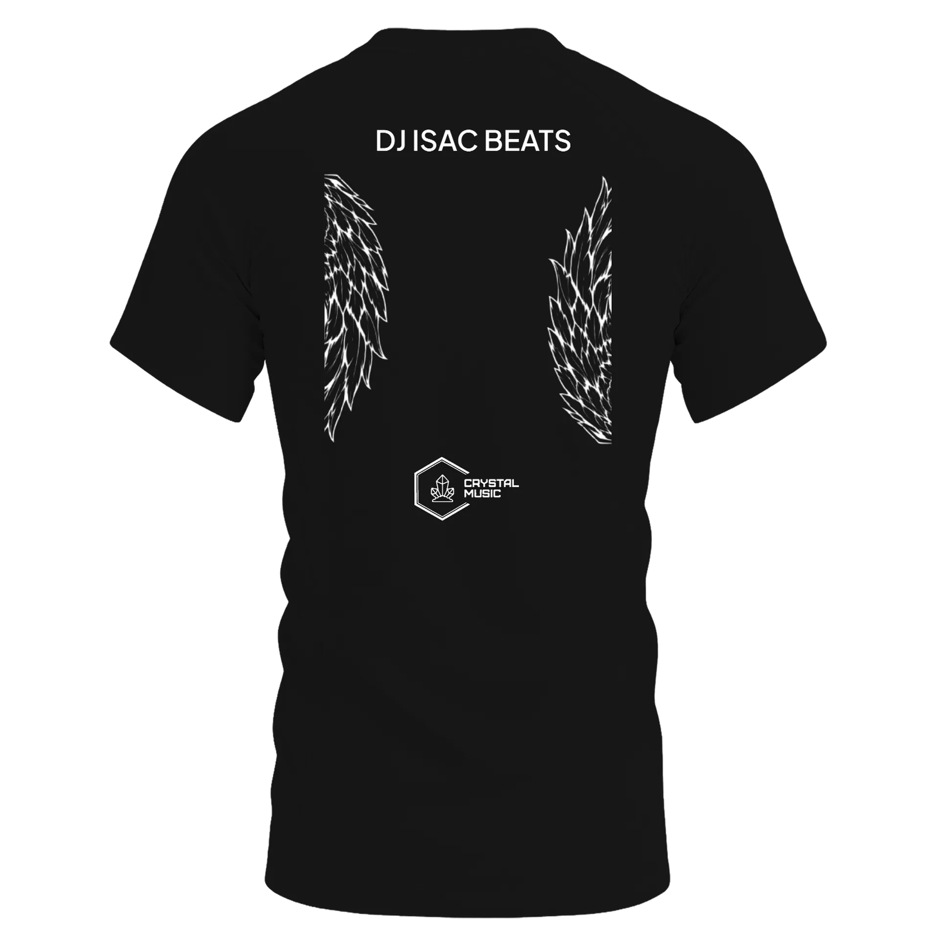 Camiseta CMB After Stars X Blessed "DJ ISAC BEATS" - Preta de Crystal Music Brasil