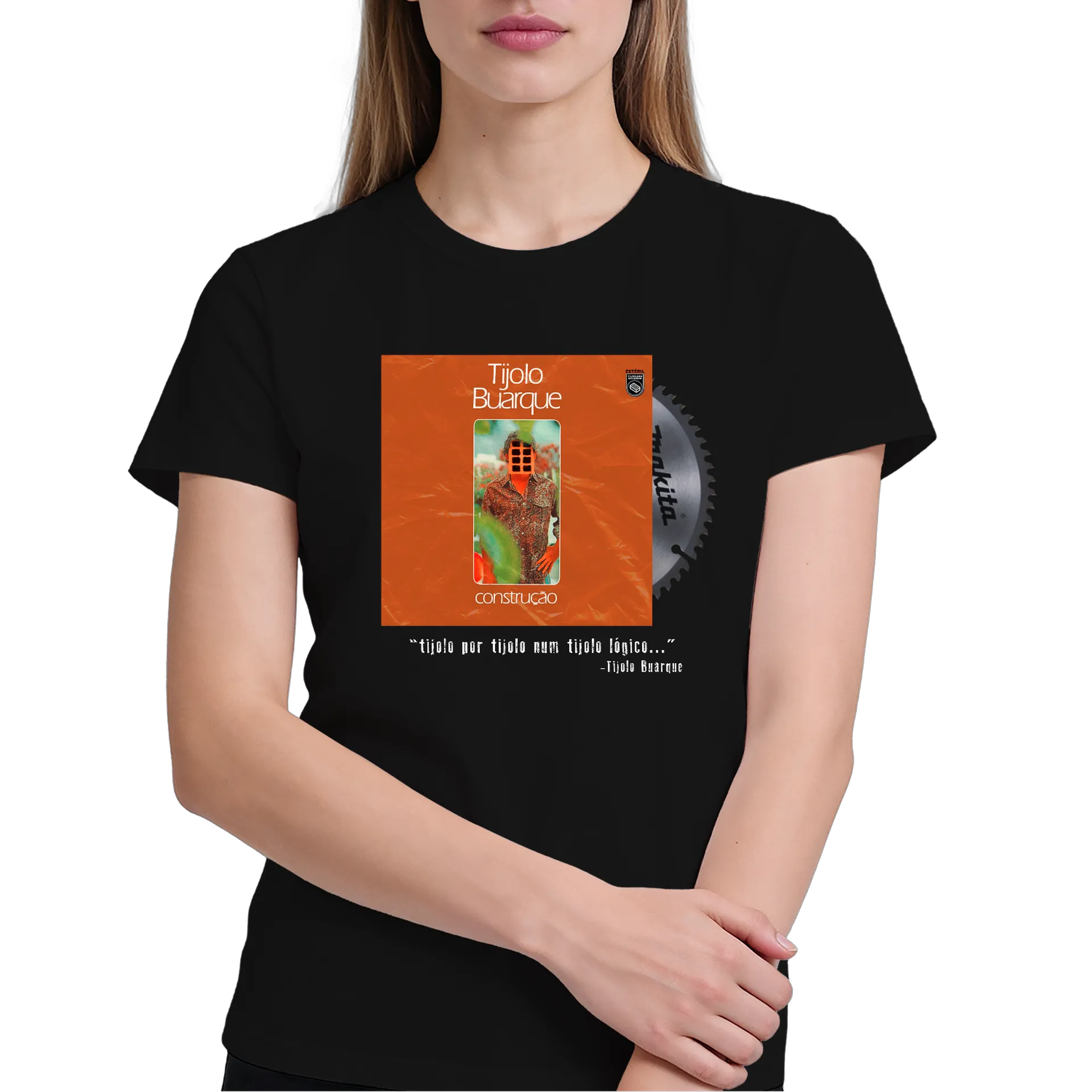 Camiseta Construção Tijolo Buarque - Frente  - Imagem 3