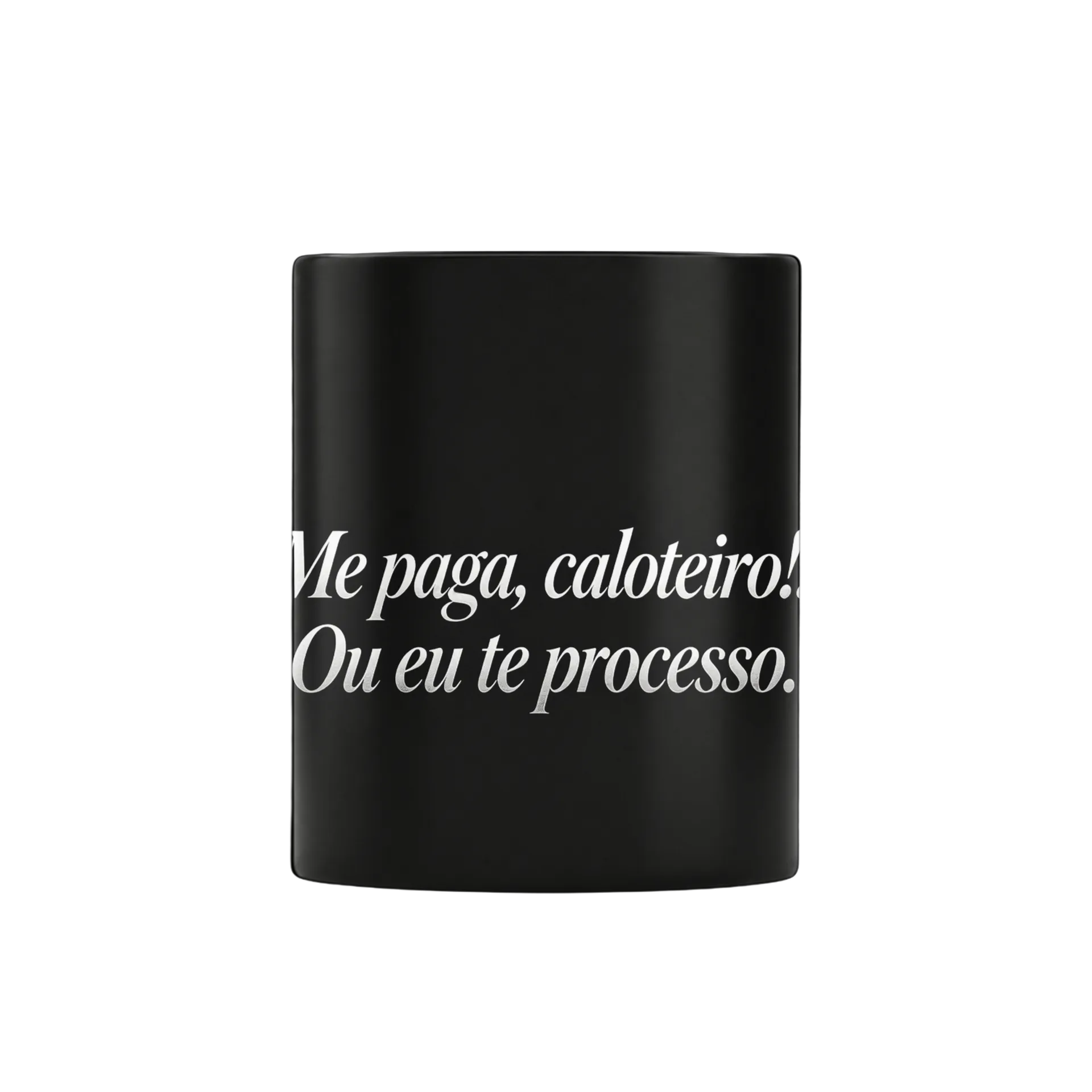 Caneca Branco Leitura Noir Estampa Frases 325ml - Imagem 1