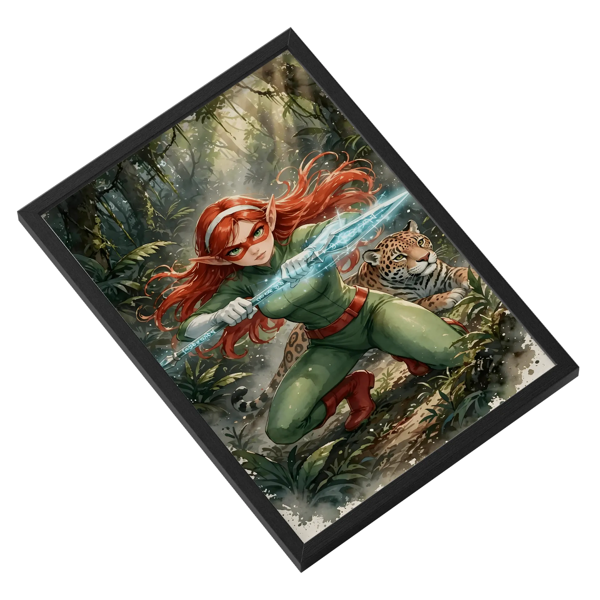 Quadro Gato Astronauta Neon A3 com Vidro MDF e Vidro de estudioemt — imagem 2 de 3