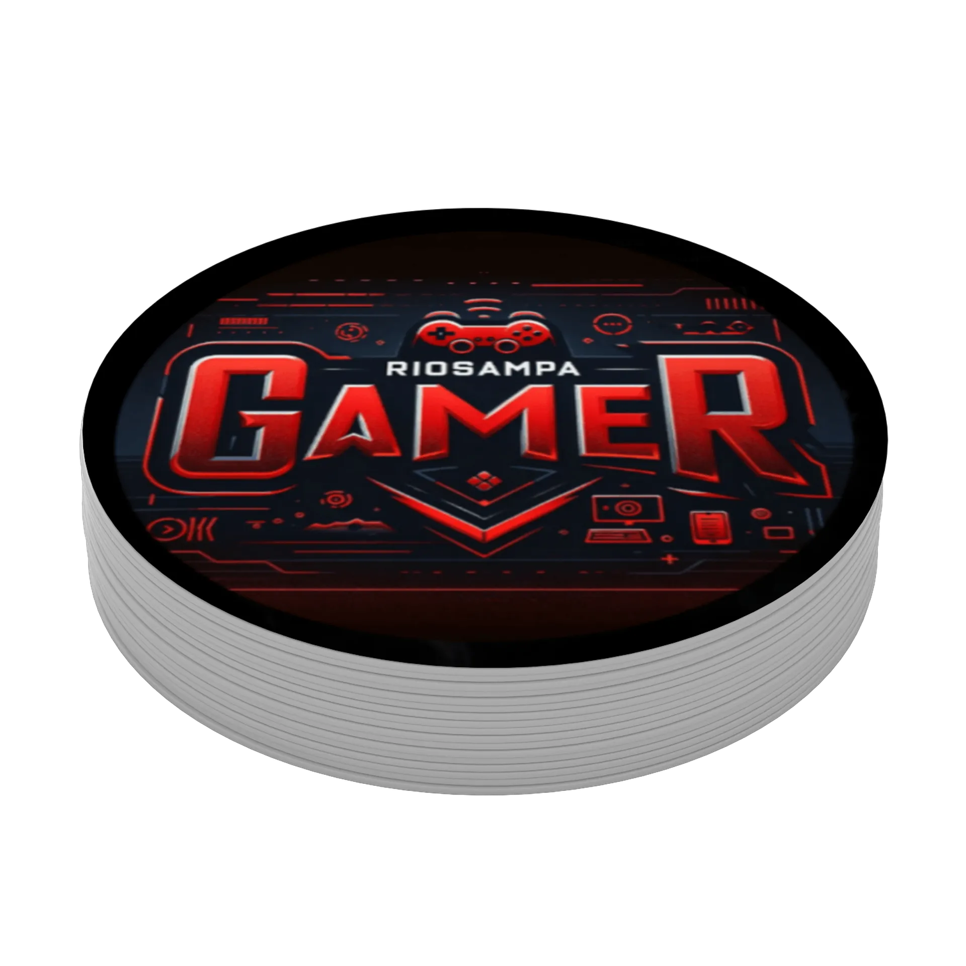 Porta-copo MDF Estampa Gamer Riosampa 10x10cm - Imagem 4