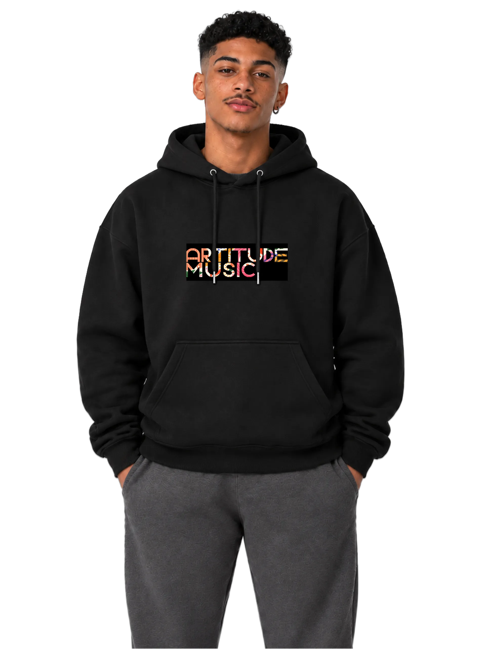 Blusa Moletom Canguru Estampa Tipográfica Arte Tudo Music - Imagem 3