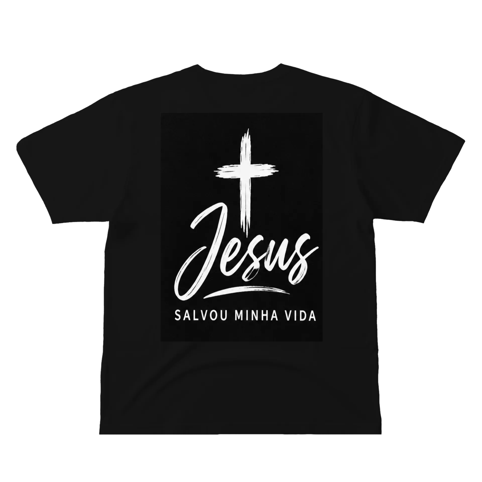 Camiseta Print Jesus Salvou Minha Vida 100% Algodão de TOP BH GOSPEL  — imagem 2 de 6