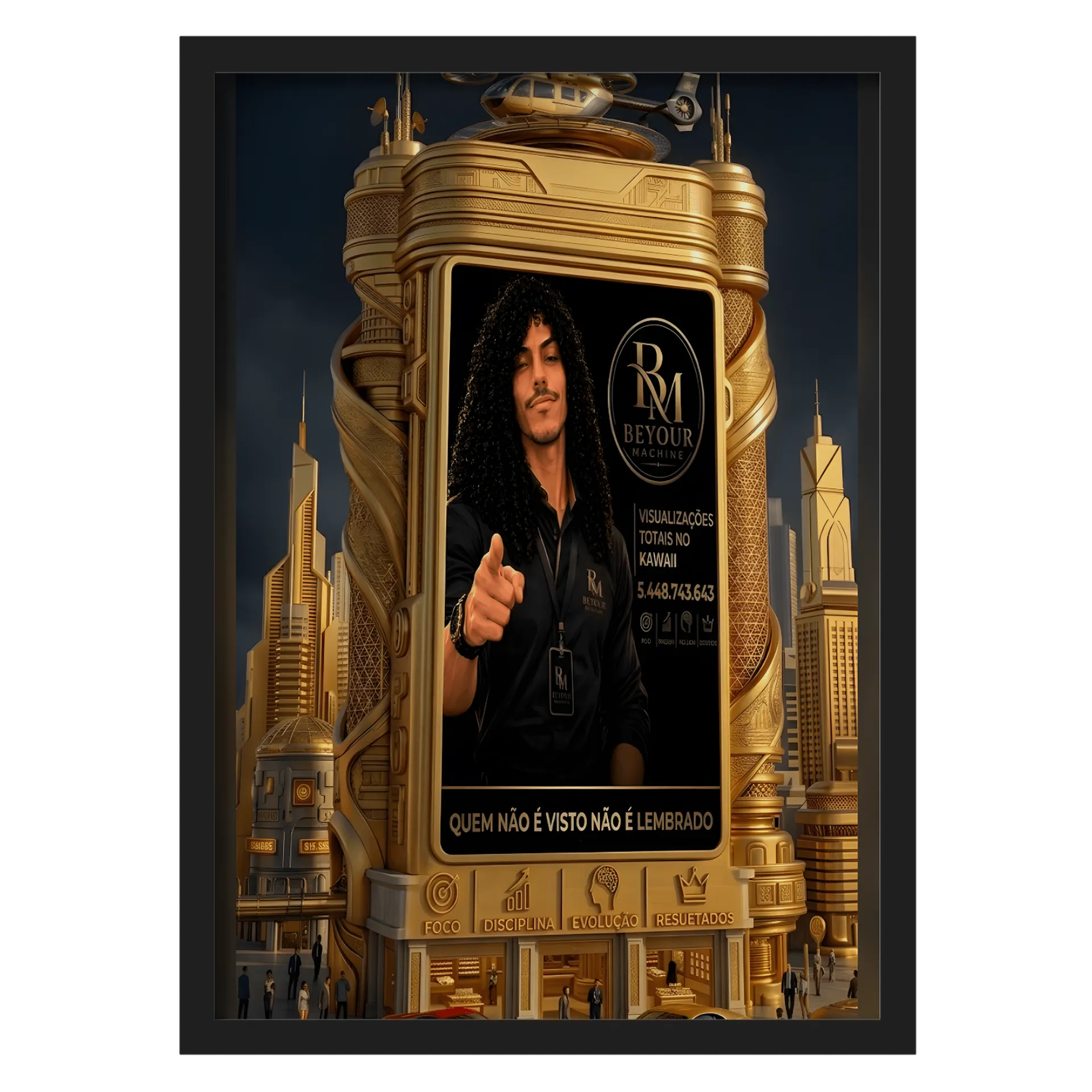 Quadro A3 personalizado Com Vidro - Imagem 1
