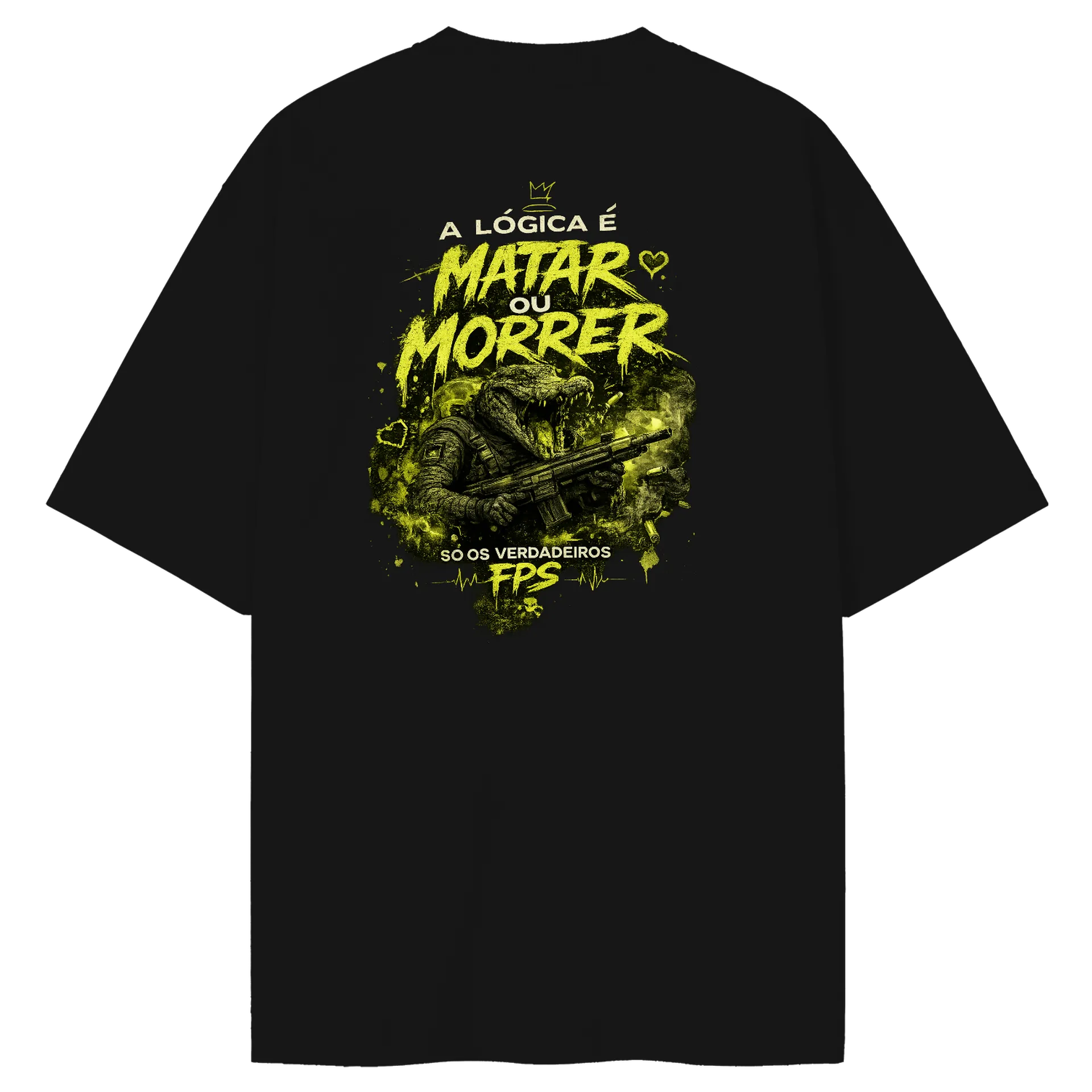 🔥 Camiseta Oversized Jacaré FPS – Edição Matador Mortal - Imagem 2