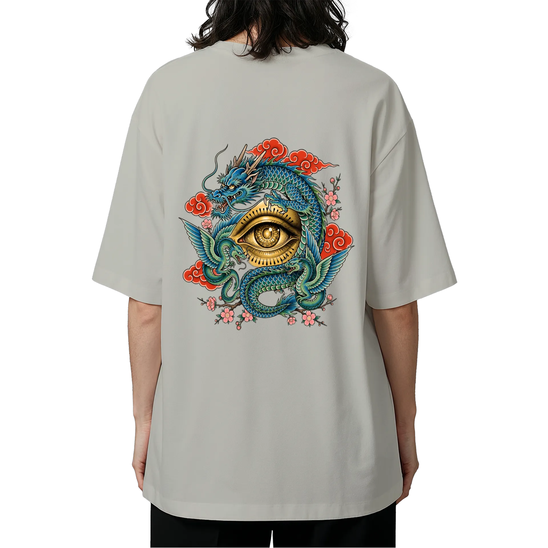  CAMISETA OVERSIZE DRAGÃO AZUL - OLHO DO DRAGÃO - Imagem 5