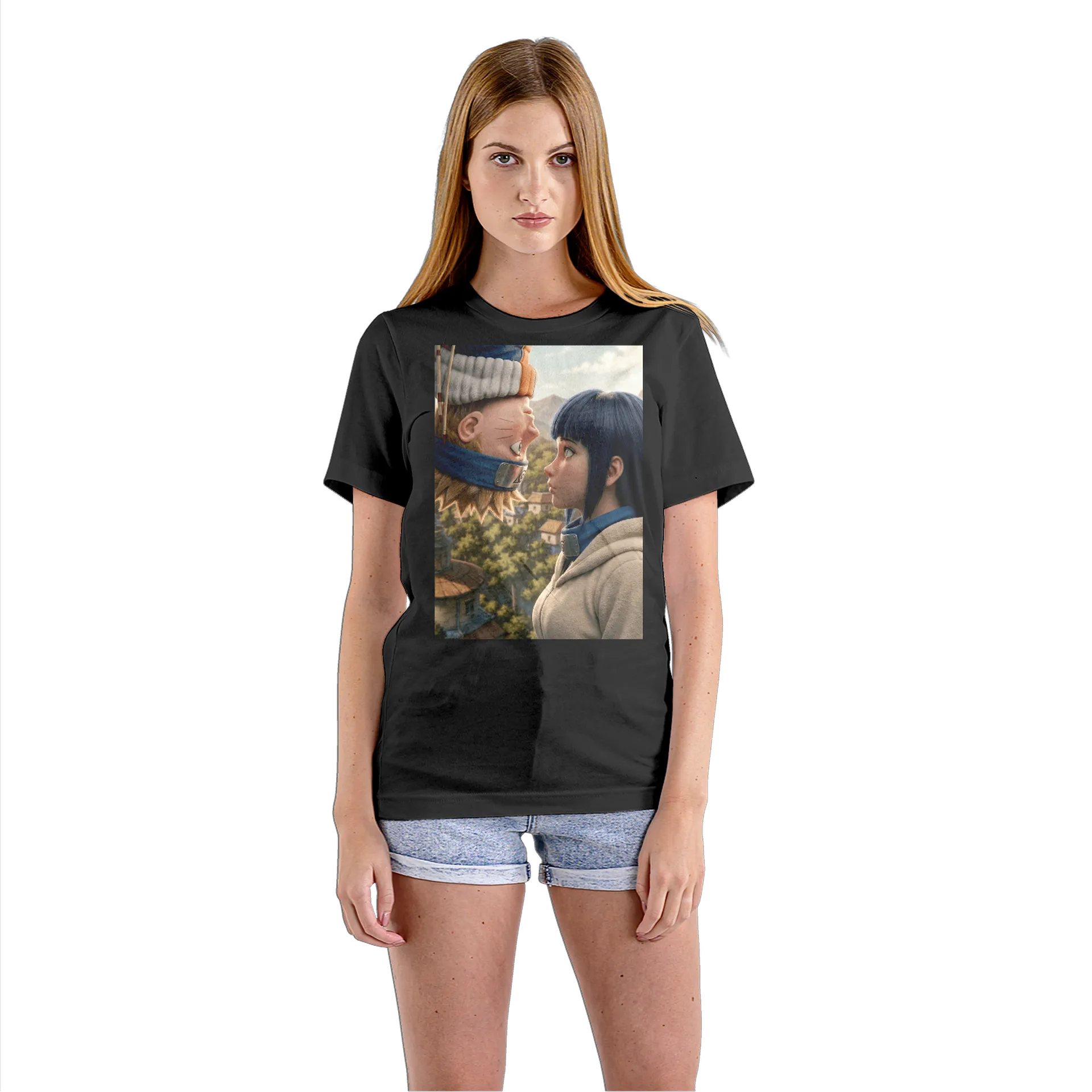 Camiseta Babylook Naruto e Hinata Anime 100% Algodão - Imagem 3