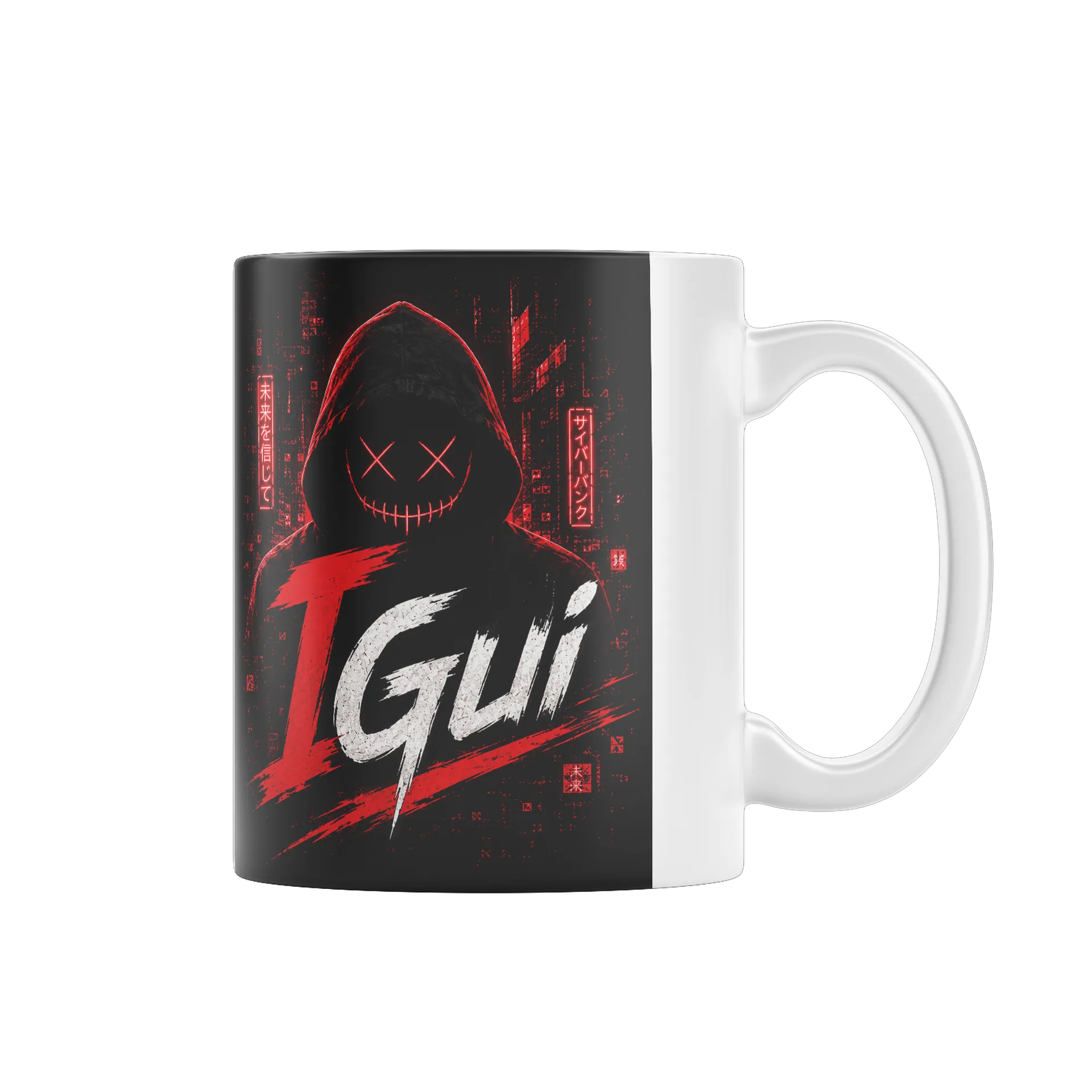 Caneca Porcelana Grafite 325ml Grunge Logo GG - Imagem 1