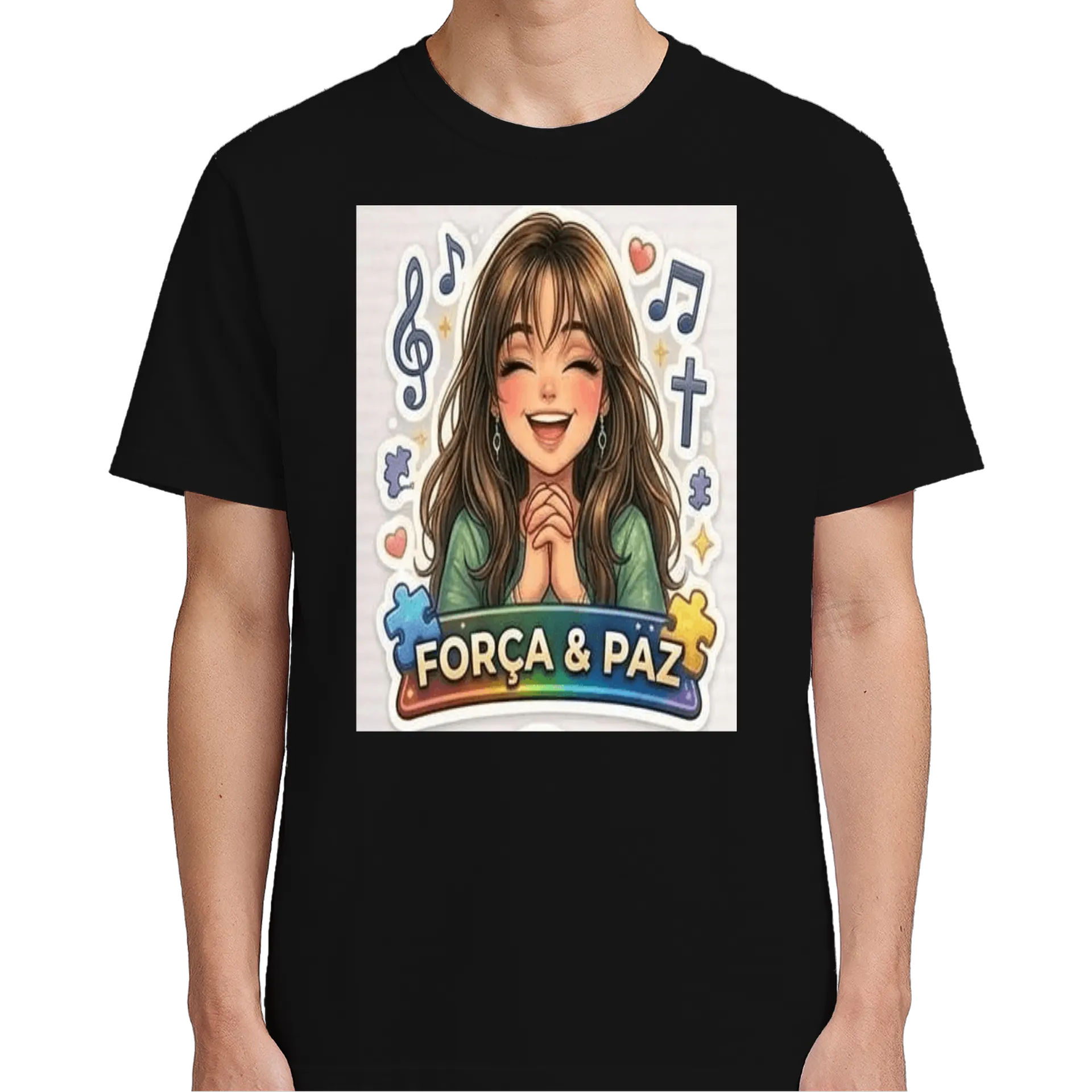 Camiseta personalizada: Força e Paz composição Andressacp  - Imagem 5