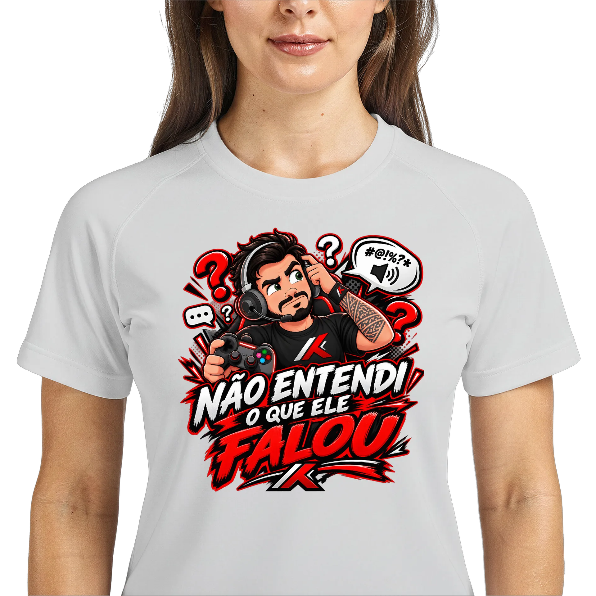 Camiseta Dry Fit Arte Streamer Neon minimalista 100% - Imagem 3