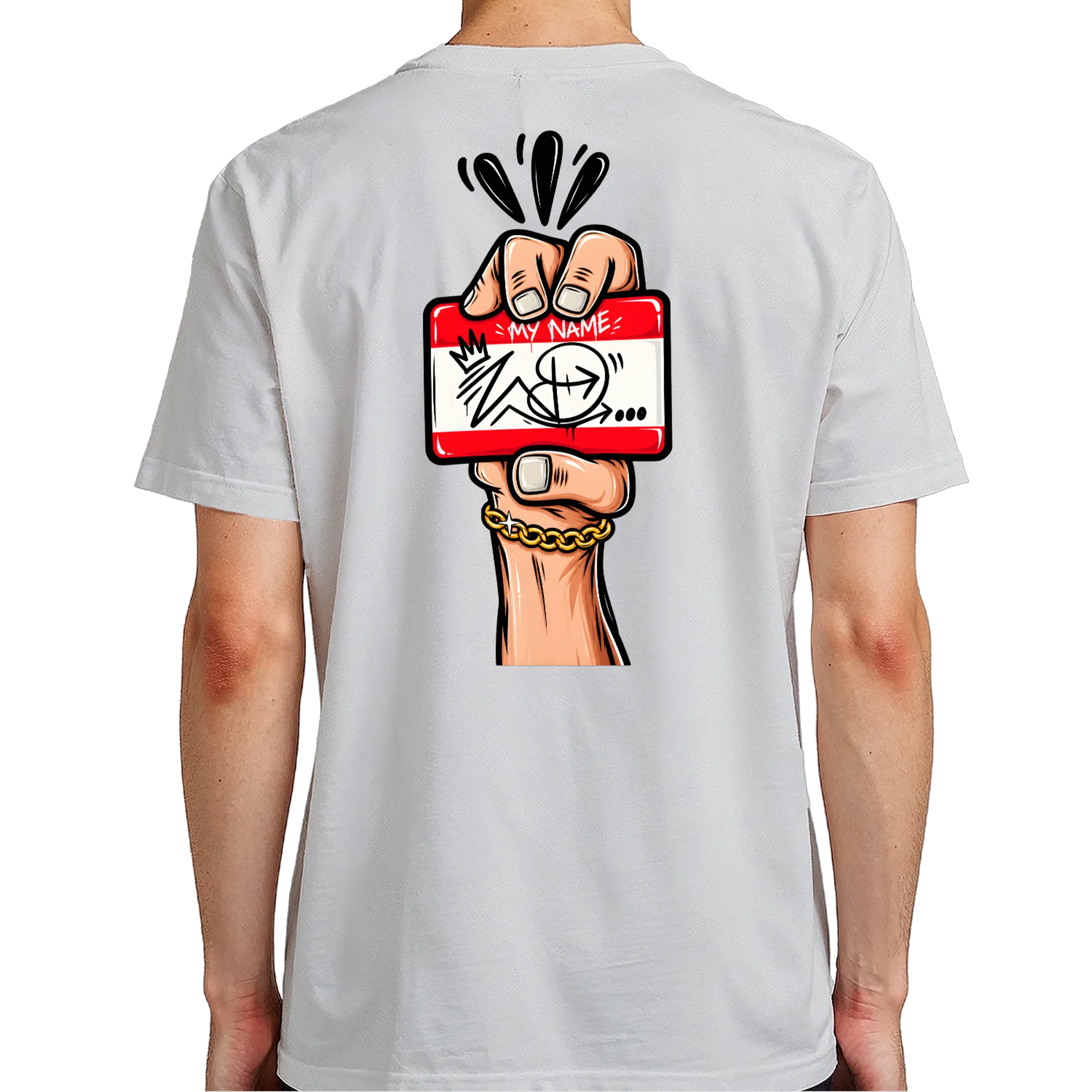 Camiseta My Name Graffiti 100% Algodão de Custom The WD — imagem 6 de 6