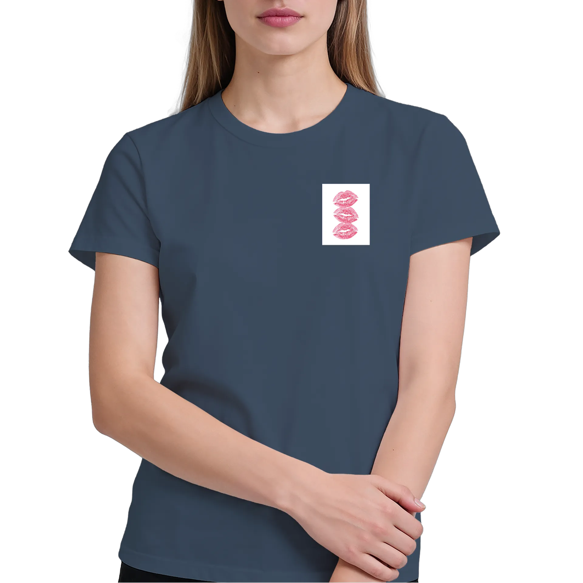 Camiseta Retrato Vintage de Mulher Glamourosa Rosa 100% - Imagem 3