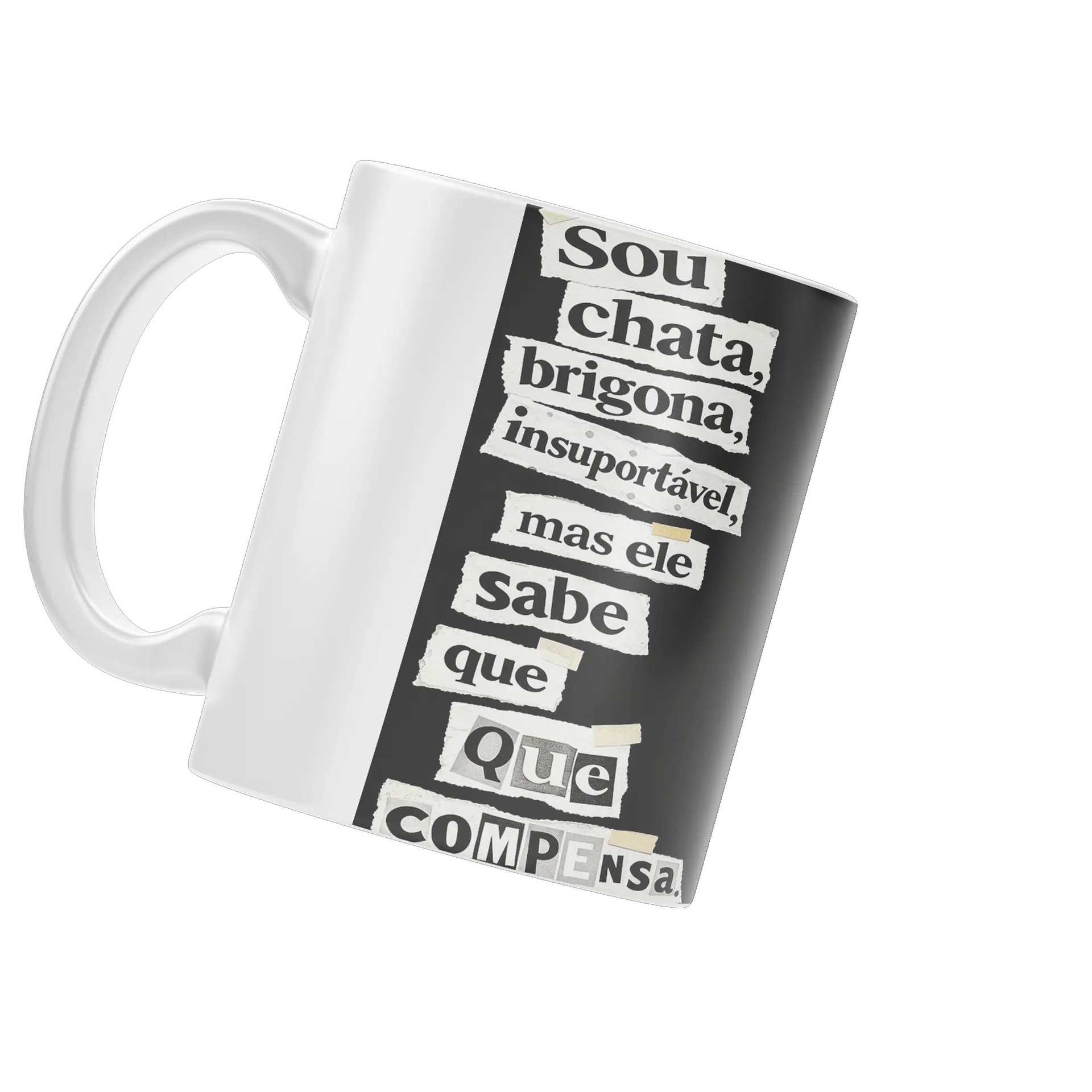 Caneca Personalizada 325ml Estampa Letras Sou Chata - Imagem 4