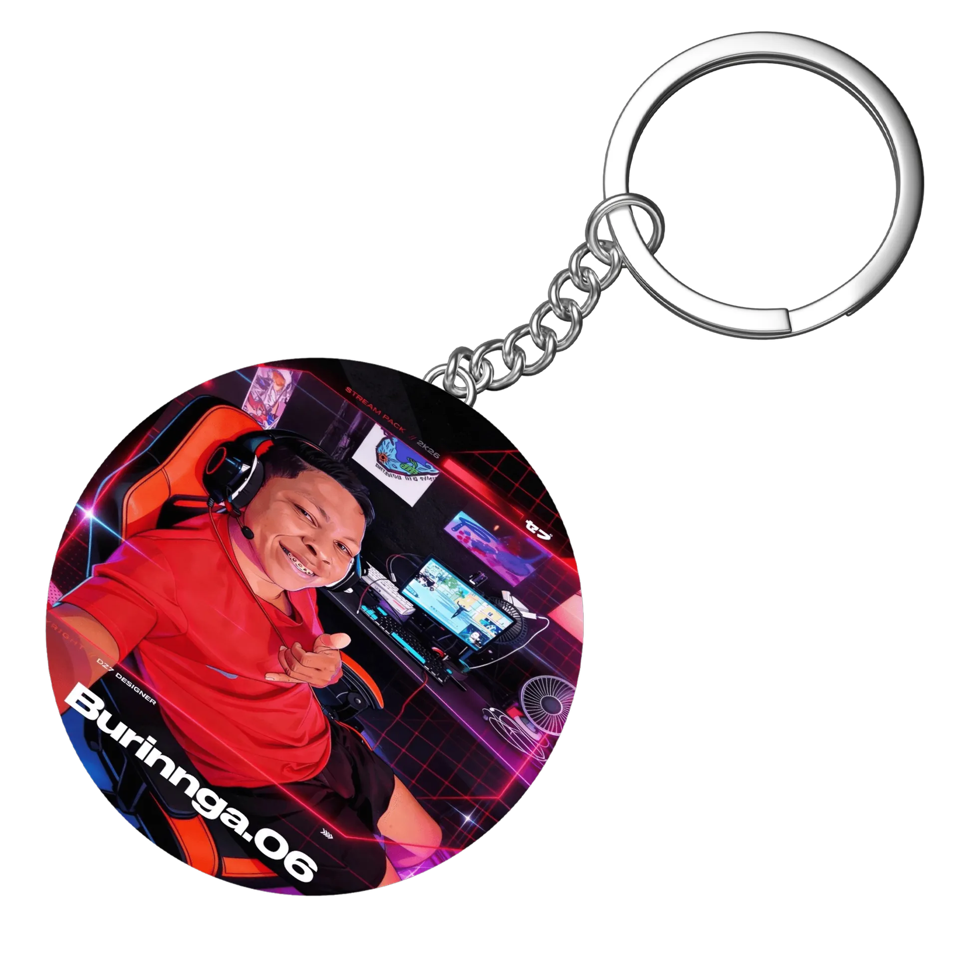 Chaveiro MDF Estampa Gamer Personalizado - Imagem 4
