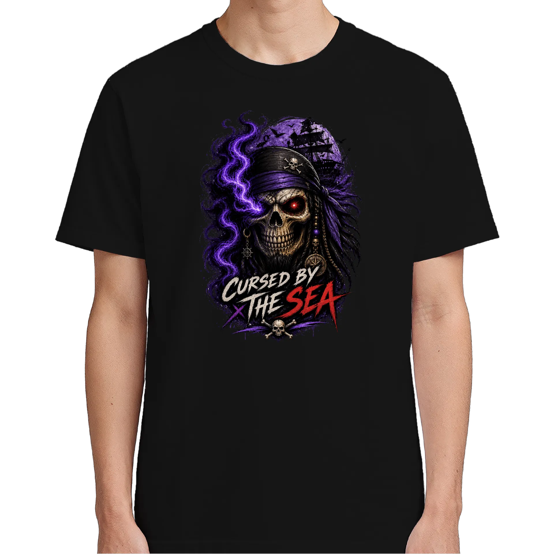 Camiseta Cursed by the Sea - Esqueleto - Imagem 5