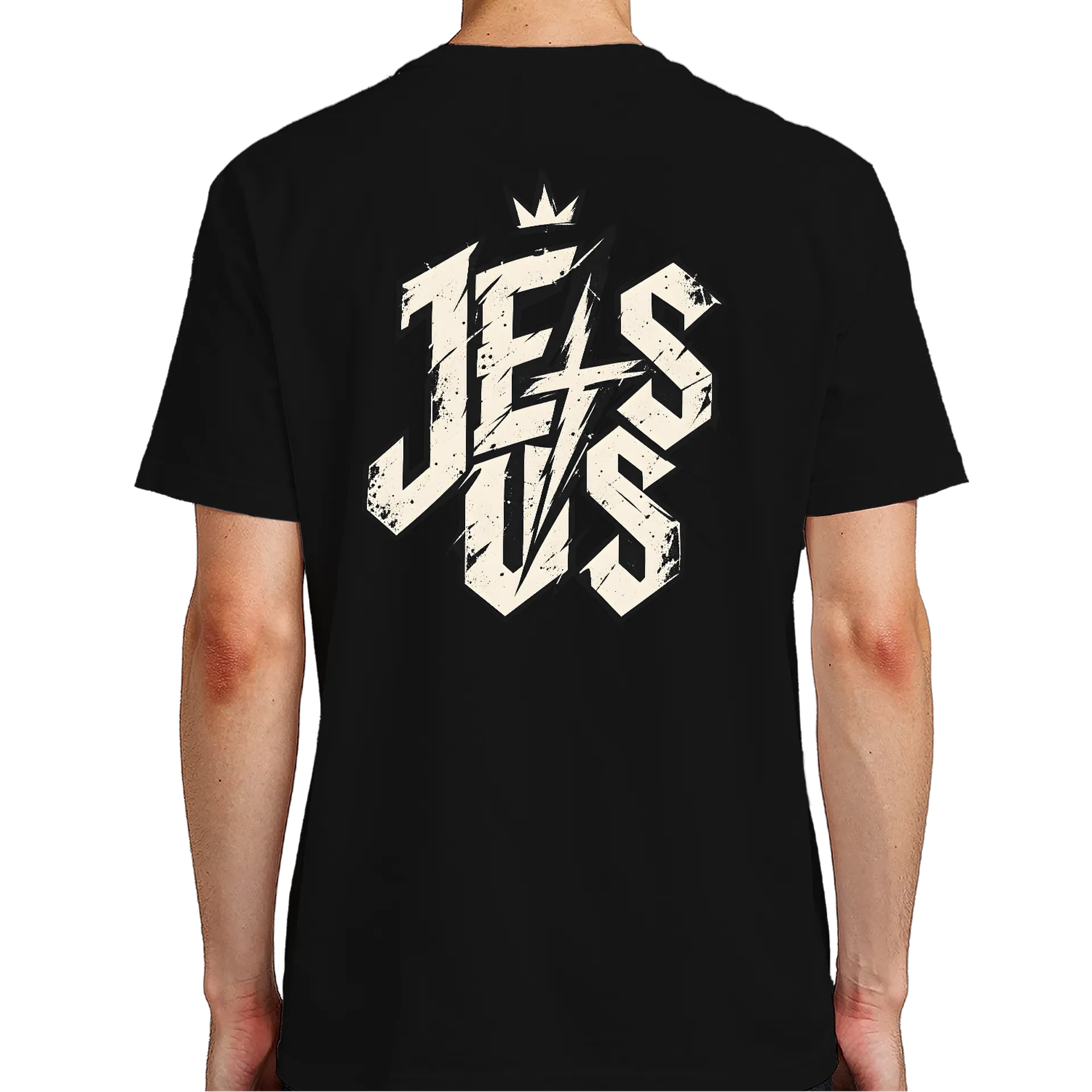 Camiseta Logo Tipográfico Coroa Preto e Branco 100% Algodão de NARROW — imagem 6 de 6